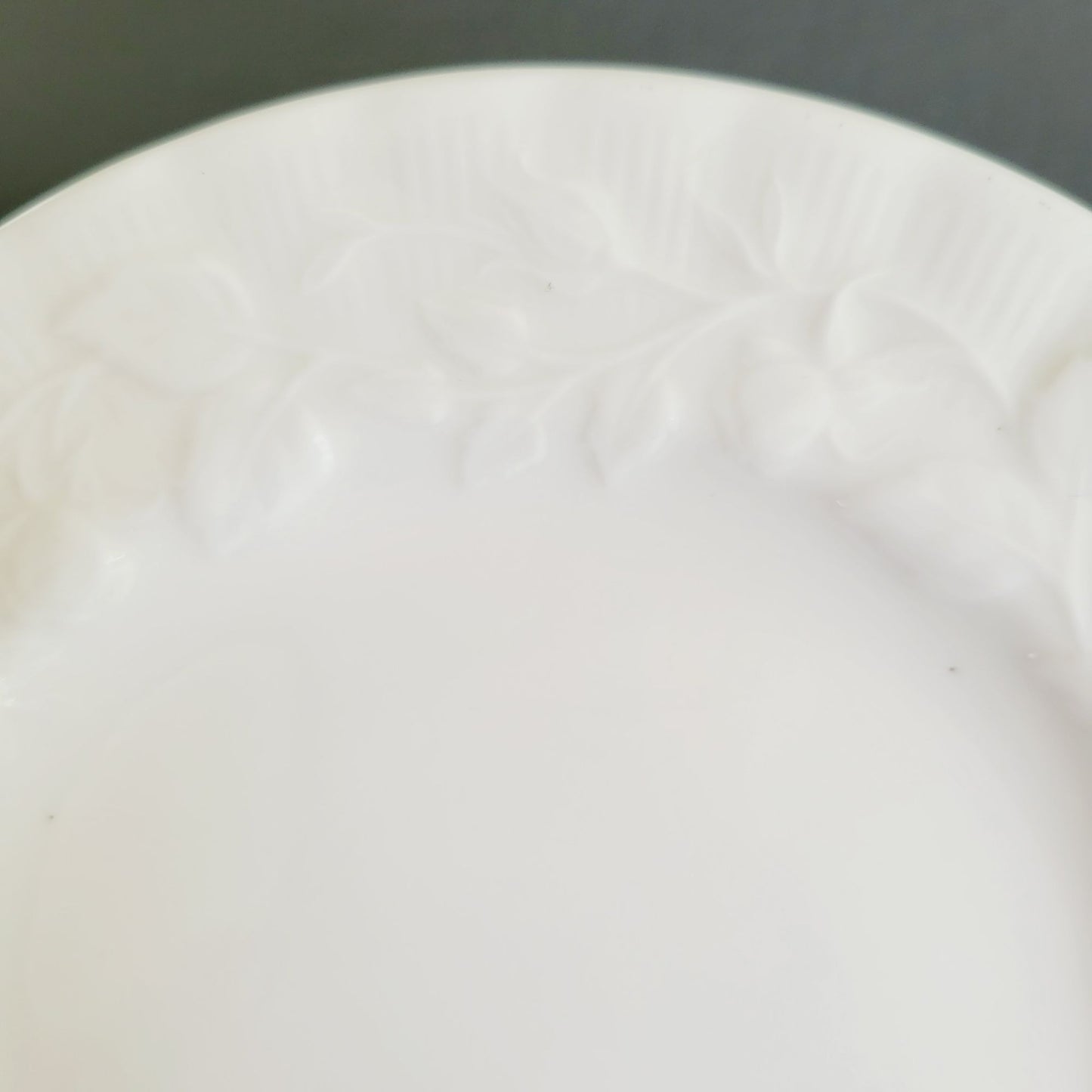 Royal Albert Old English Garden Bread Plate, All White Embossed Roses