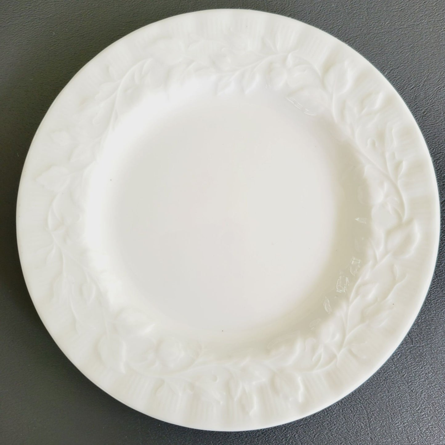 Royal Albert Old English Garden Bread Plate, All White Embossed Roses