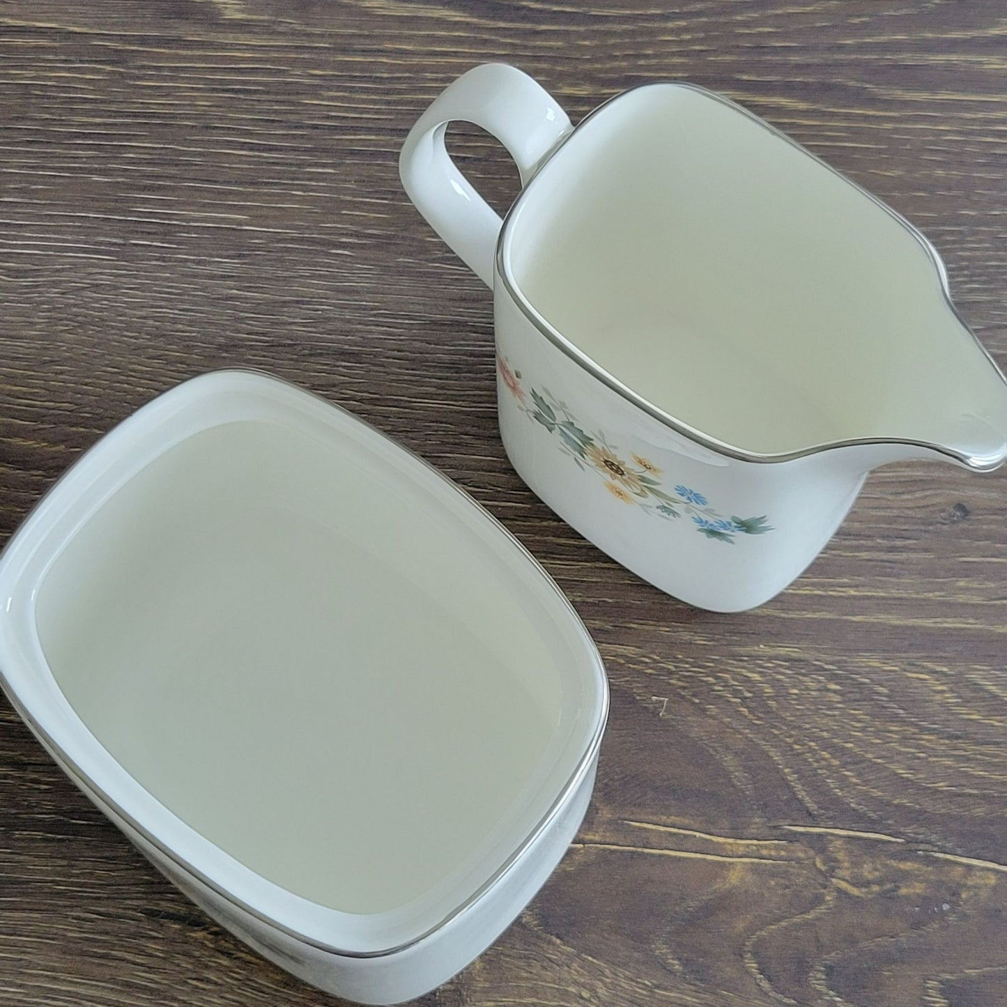 Royal Doulton Pastorale Creamer & Sugar Bowl Set, c.1970-90 England