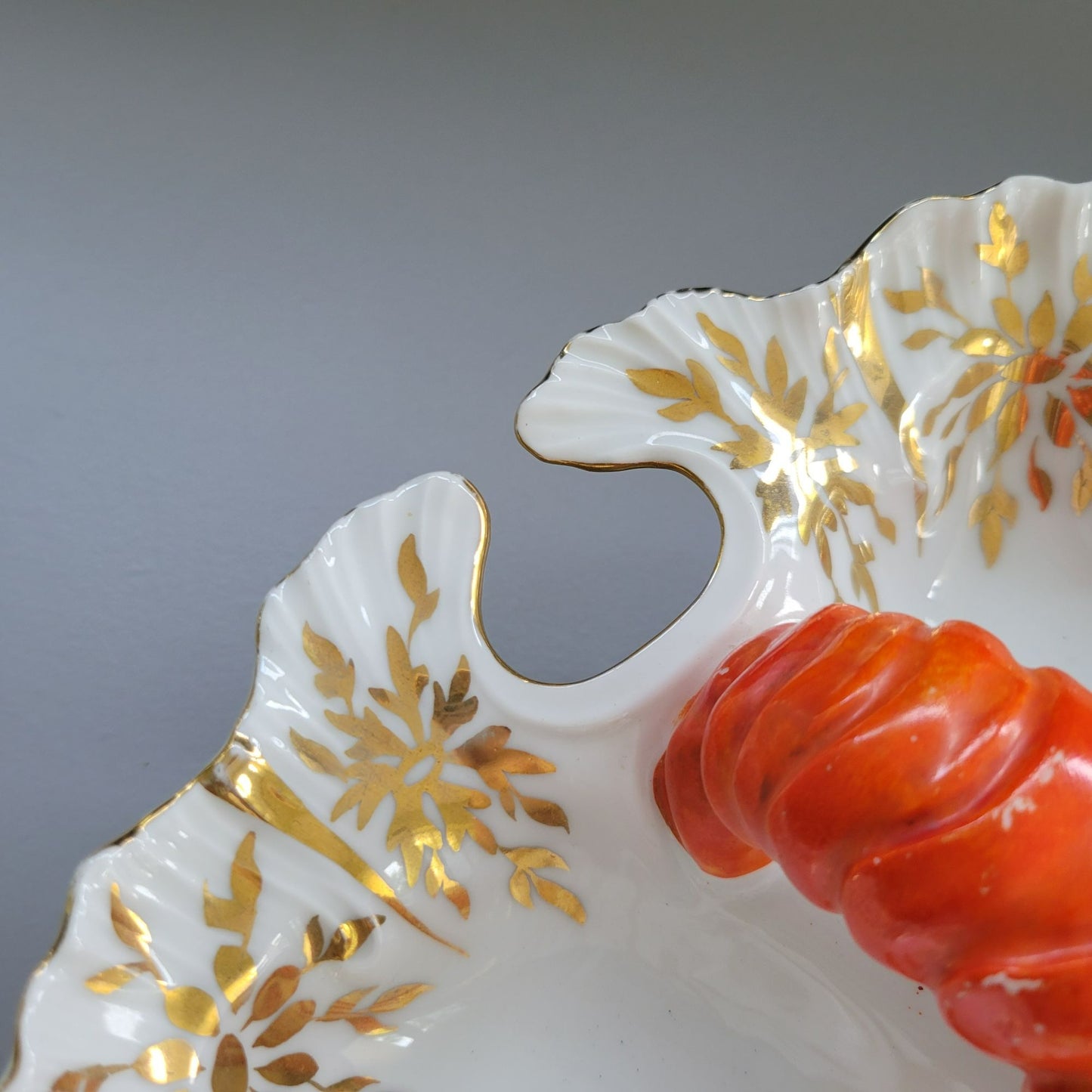 Antique Victoria Carlsbad Victorian Lobster Bowl, c.1891-1918 Austria