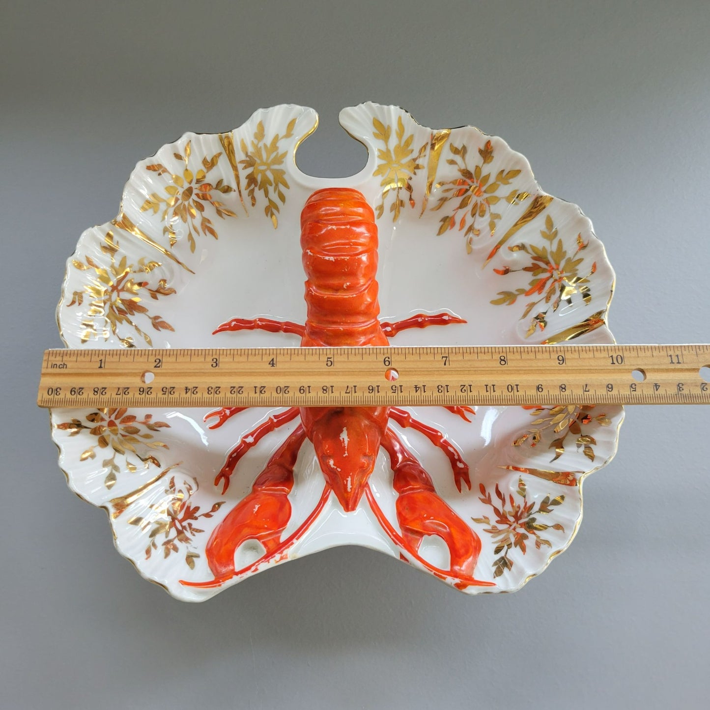 Antique Victoria Carlsbad Victorian Lobster Bowl, c.1891-1918 Austria