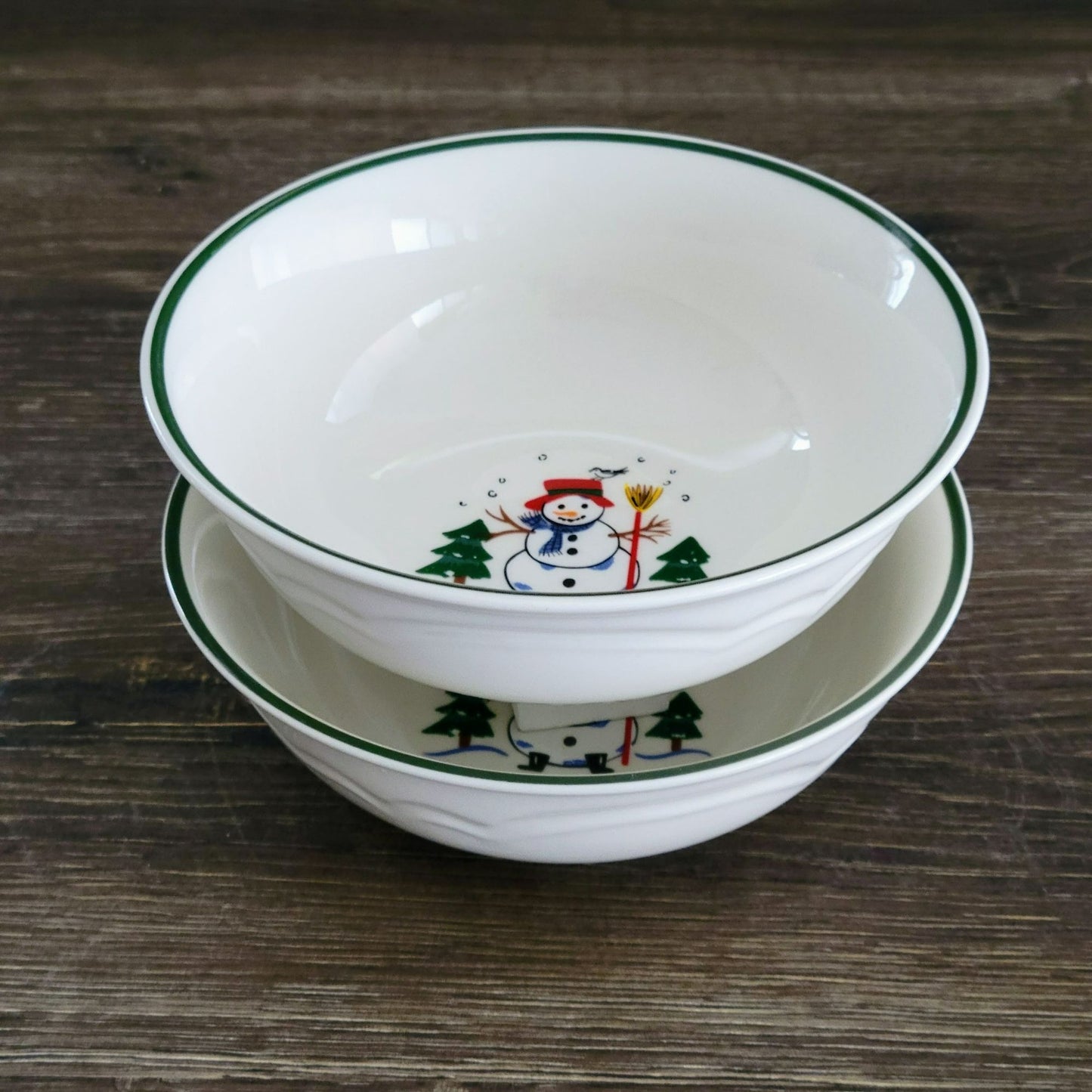 Pfaltzgraff Snow Village Cereal Soup Bowl, Set of 2, c.1990s