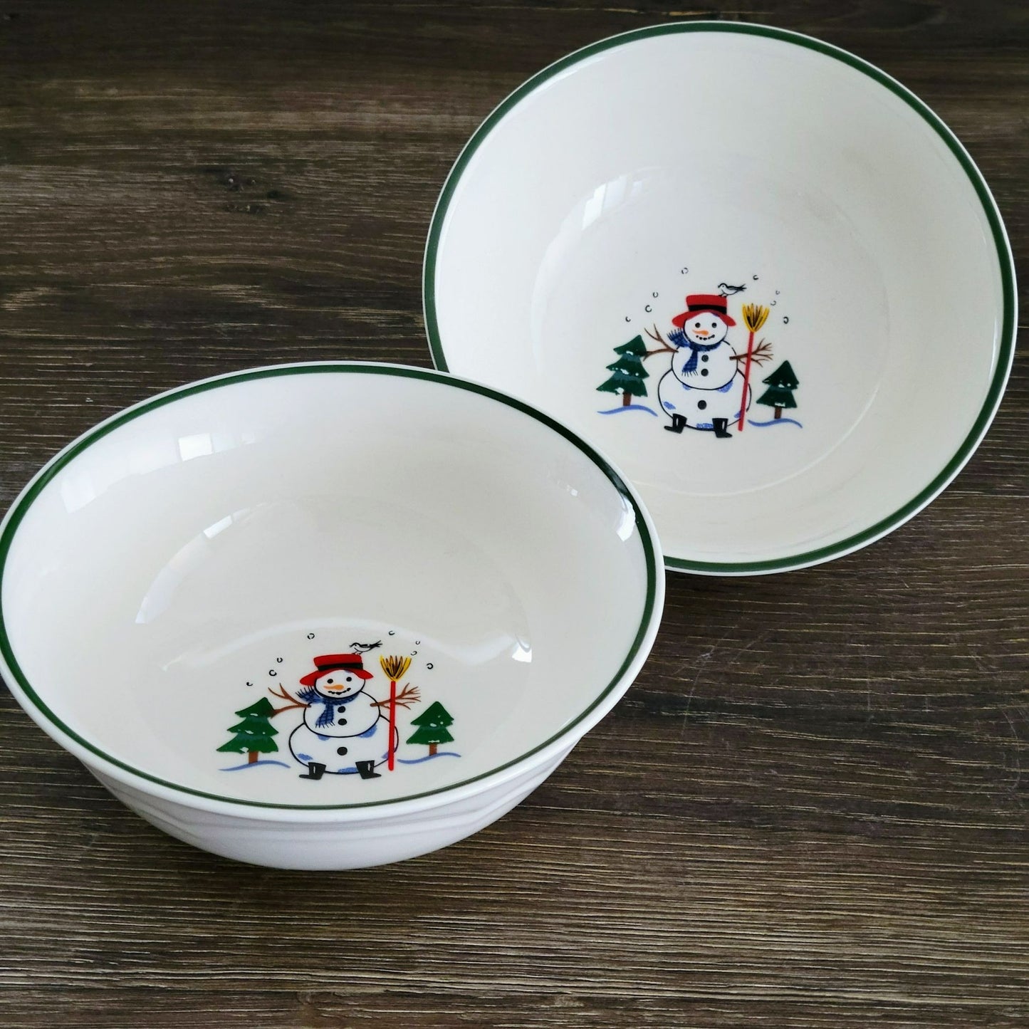 Pfaltzgraff Snow Village Cereal Soup Bowl, Set of 2, c.1990s