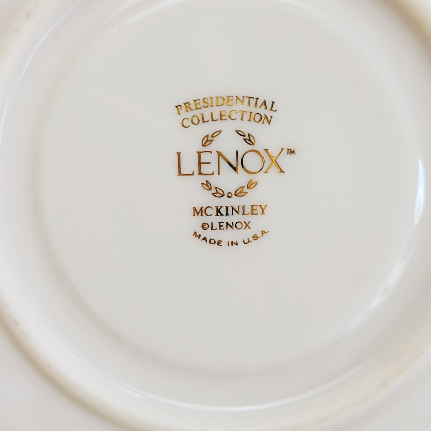 Lenox McKinley Teacup & Saucer Set, Presidential Collection, USA Made