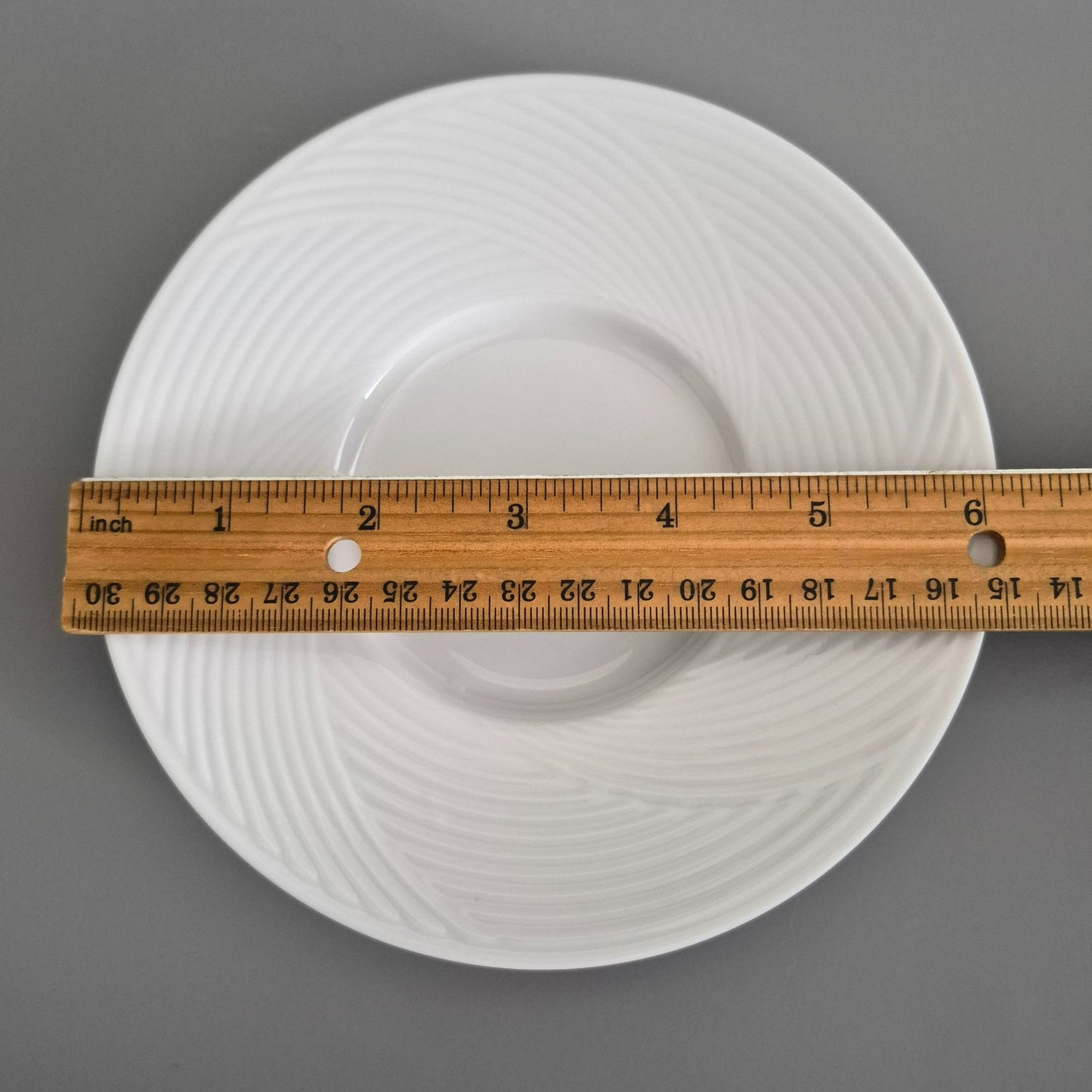 Dansk "Tapestries Winter White" Cup & Saucer, 2 Sets, c.1987-2002