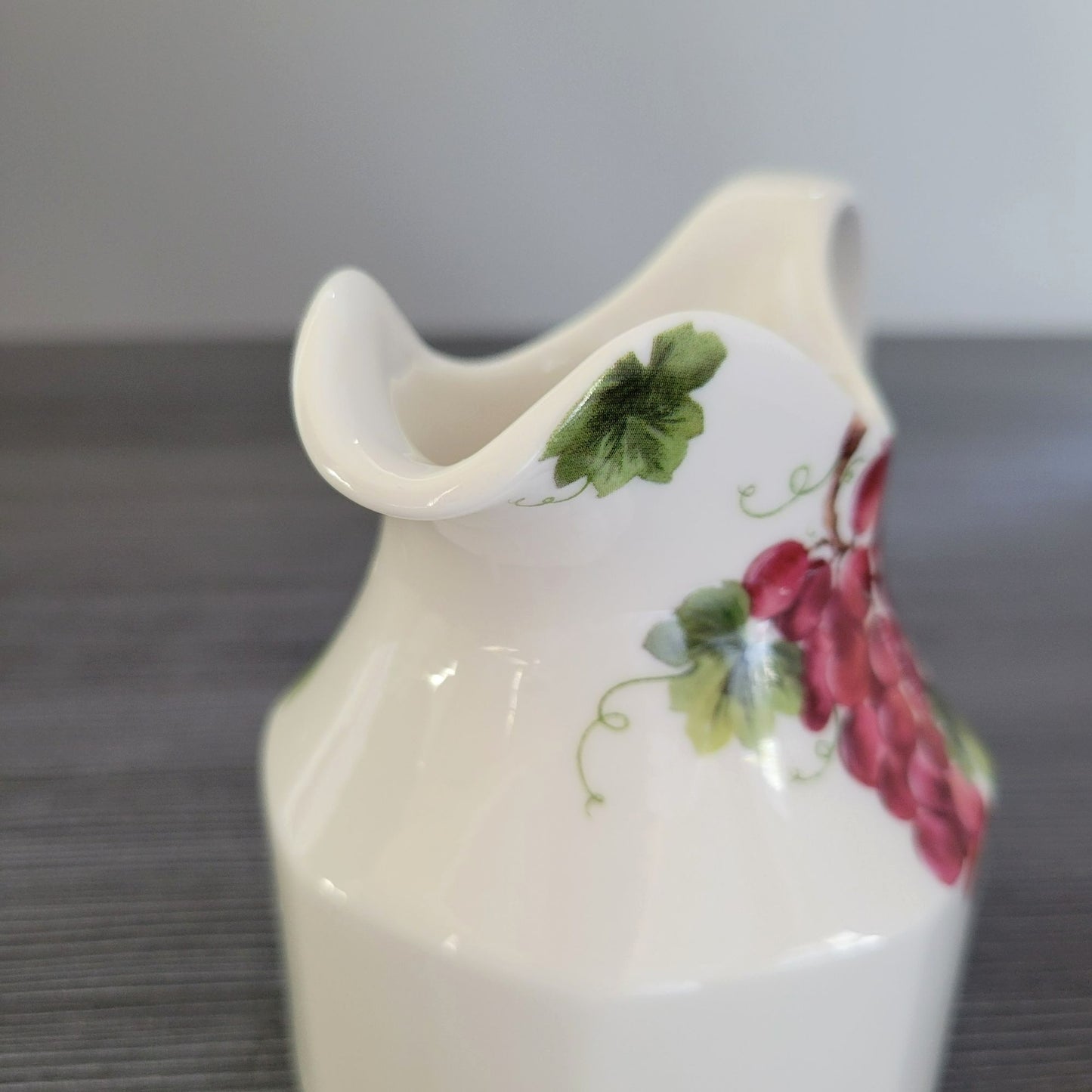 Royal Doulton Grape Creamer & Sugar Bowl, Vintage c.1990s England, Grape & Apple Design