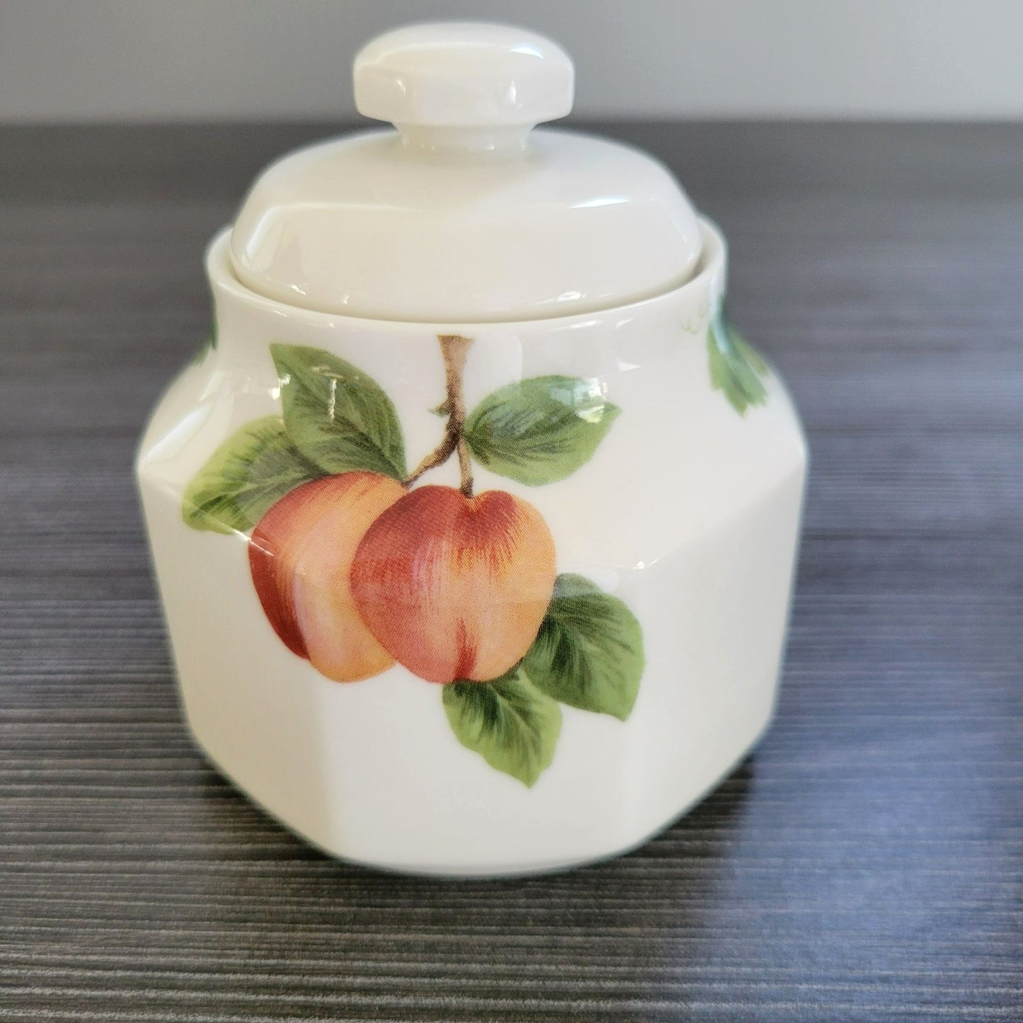 Royal Doulton Grape Creamer & Sugar Bowl, Vintage c.1990s England, Grape & Apple Design