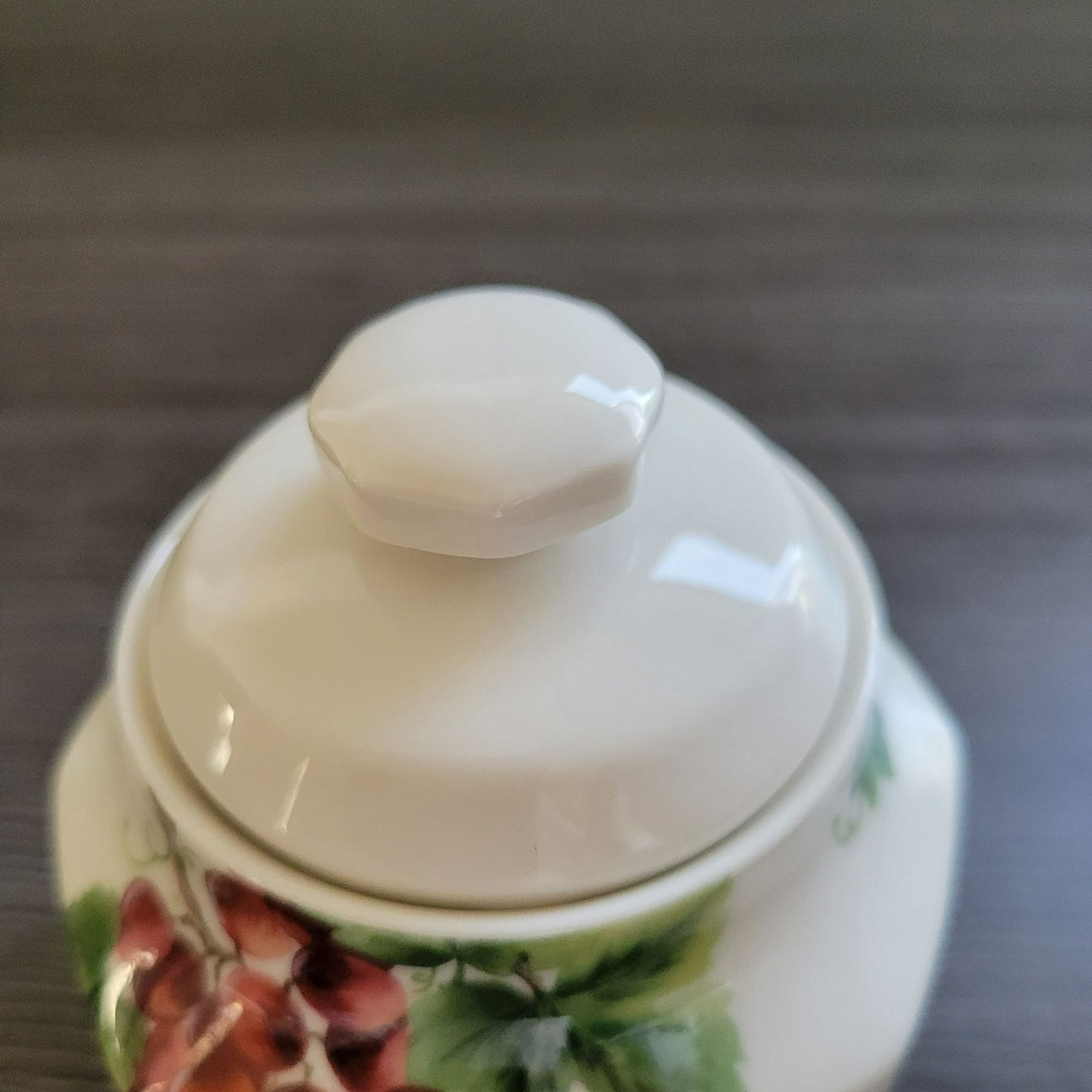 Royal Doulton Grape Creamer & Sugar Bowl, Vintage c.1990s England, Grape & Apple Design