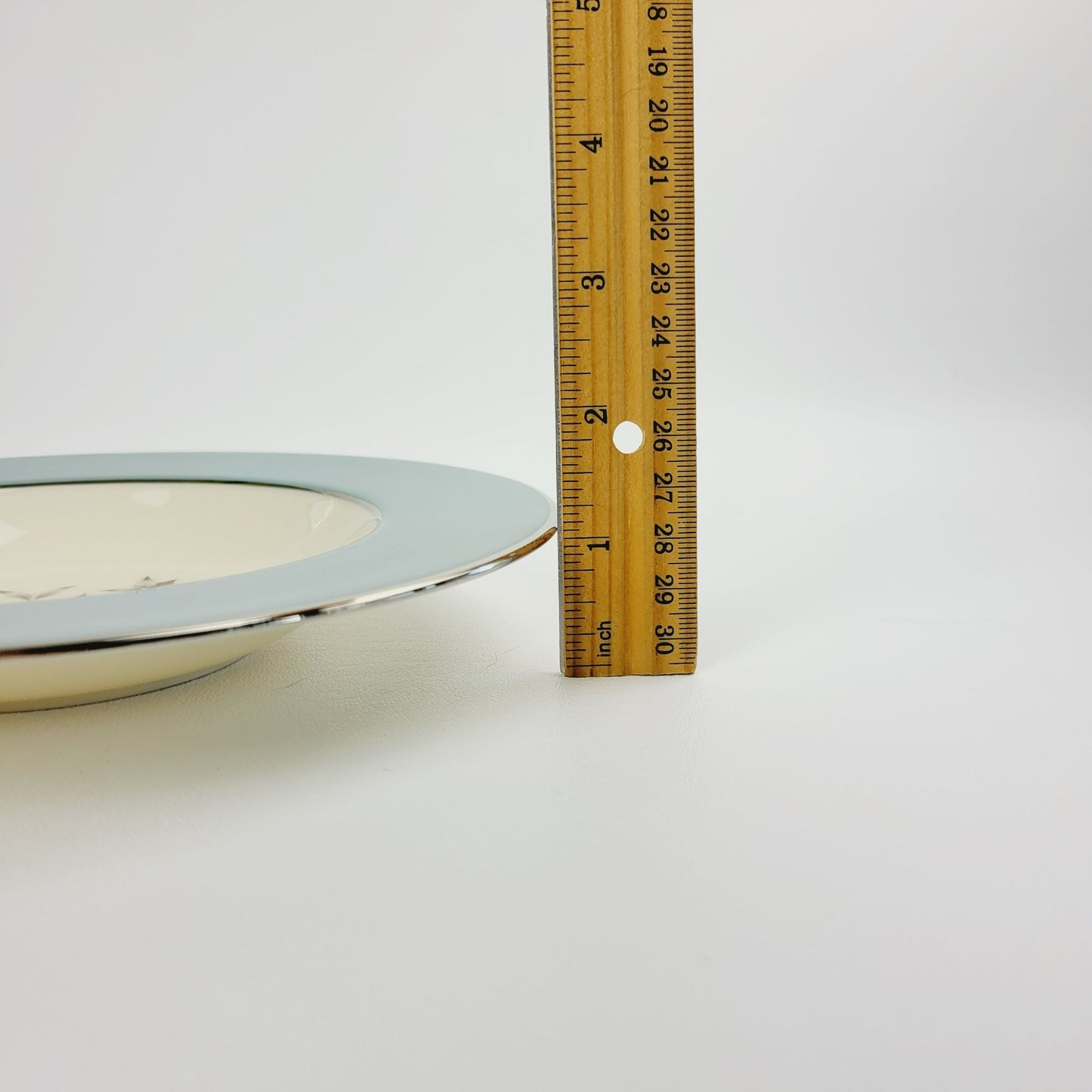 Lenox Kingsley Rim Soup Bowl, Platinum Trim, c.1954-79 USA