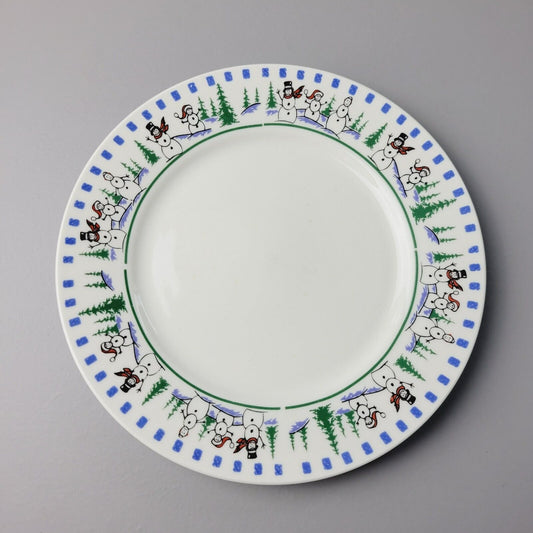 Libbey Snowman Salad Plate, Set of 2