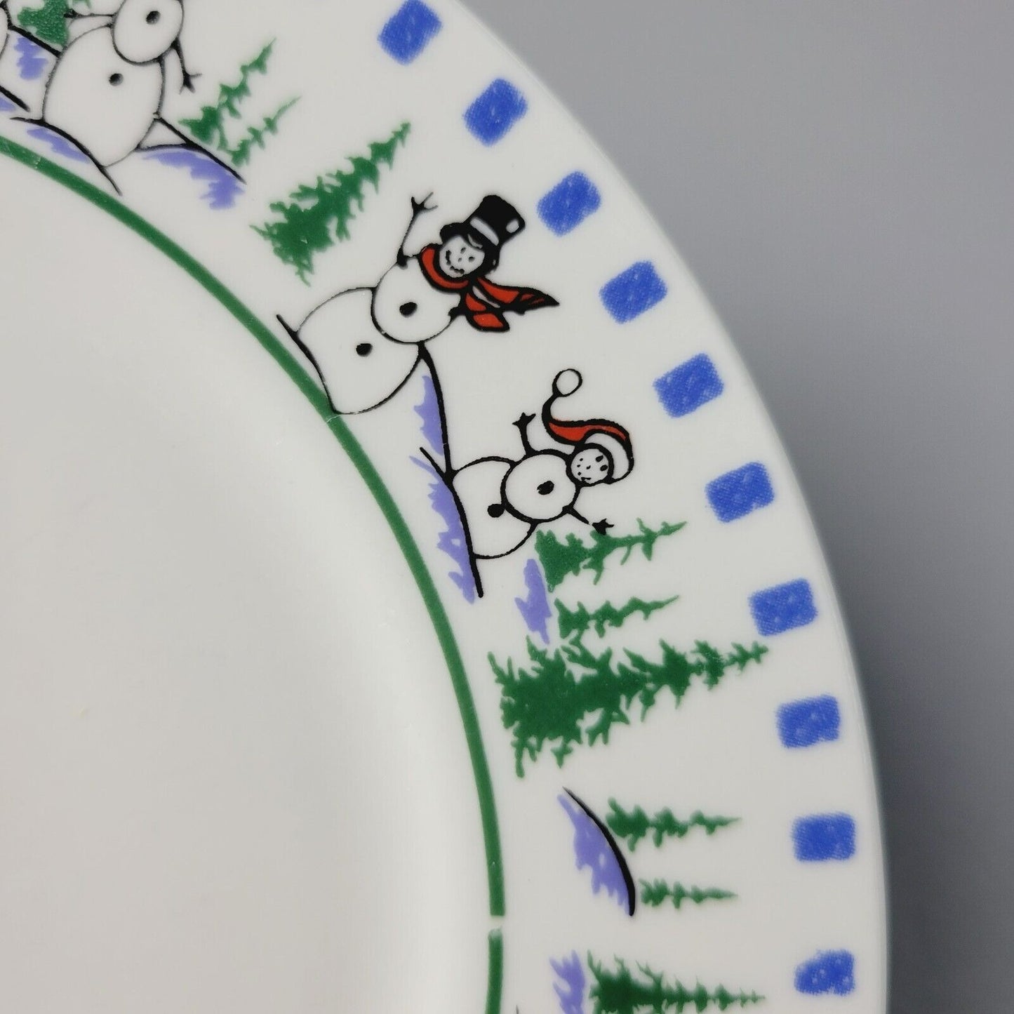 Libbey Snowman Salad Plate, Set of 2