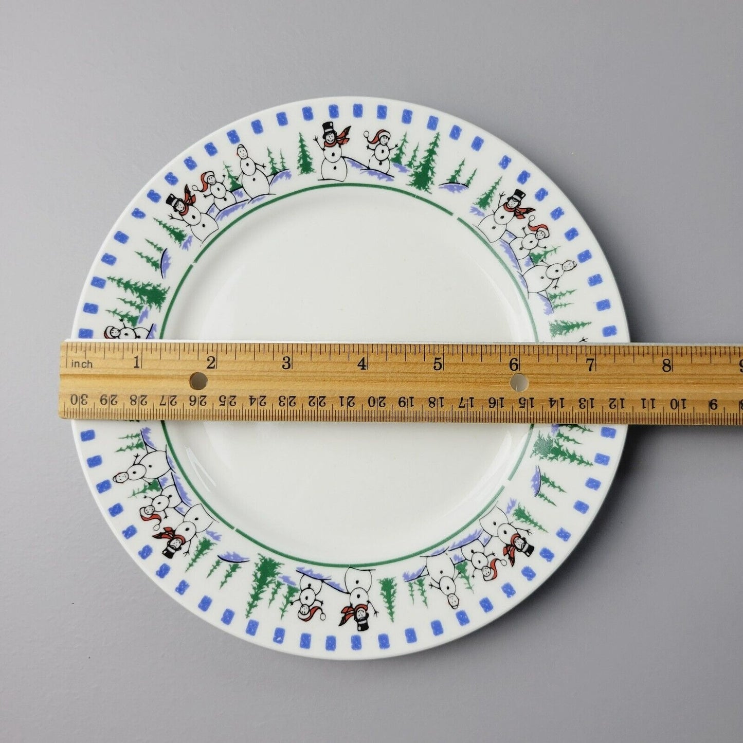 Libbey Snowman Salad Plate, Set of 2
