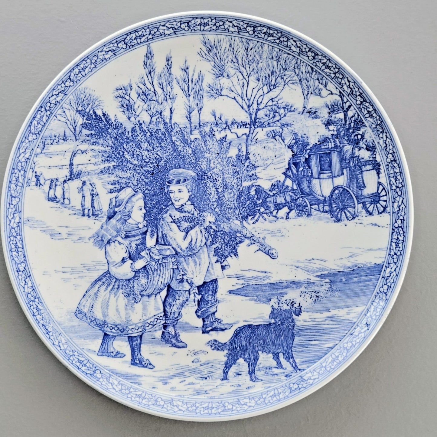 Spode Blue Room Victorian Annual Christmas Plate 1995, Made in England