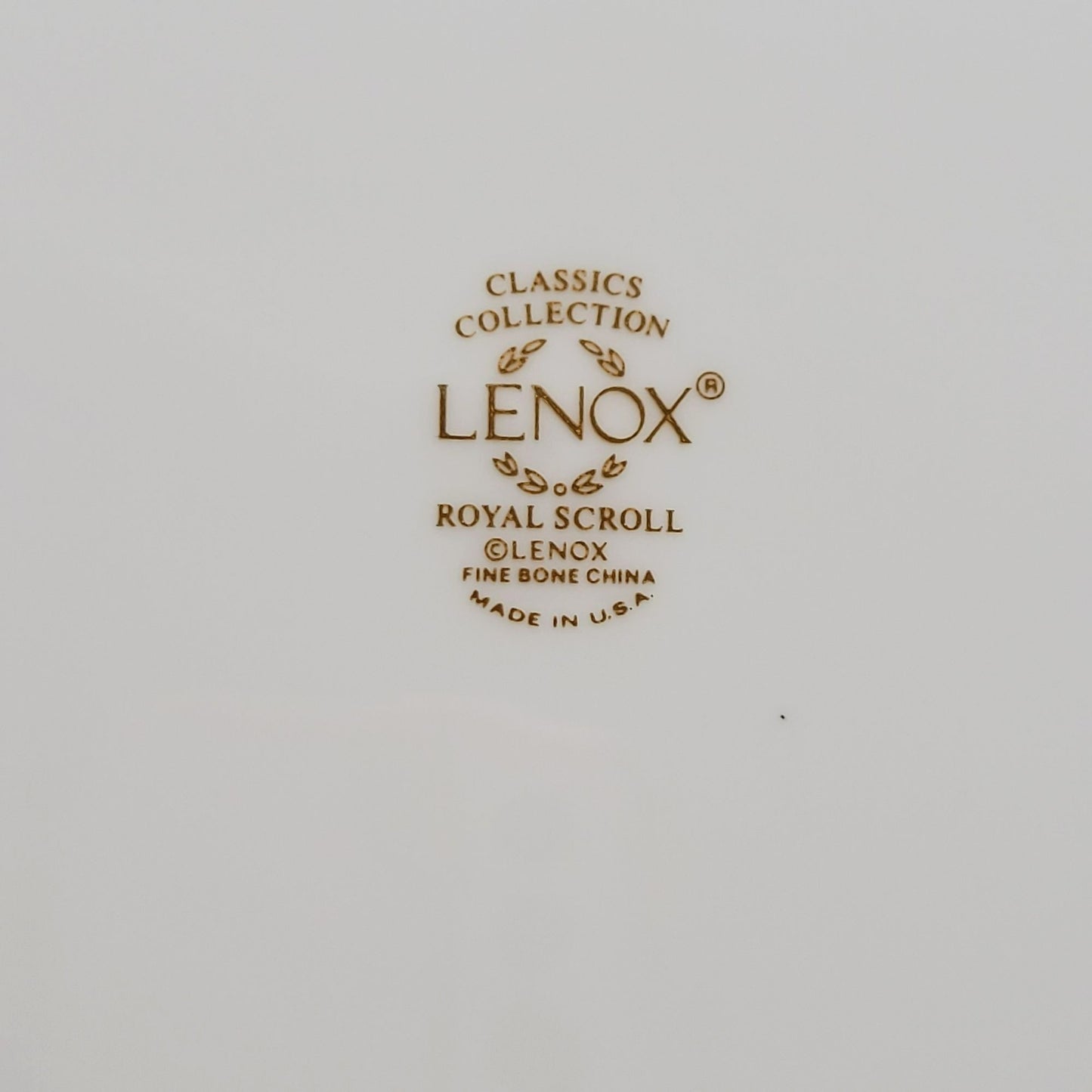 Lenox Royal Scroll Dinner Plate, USA Made