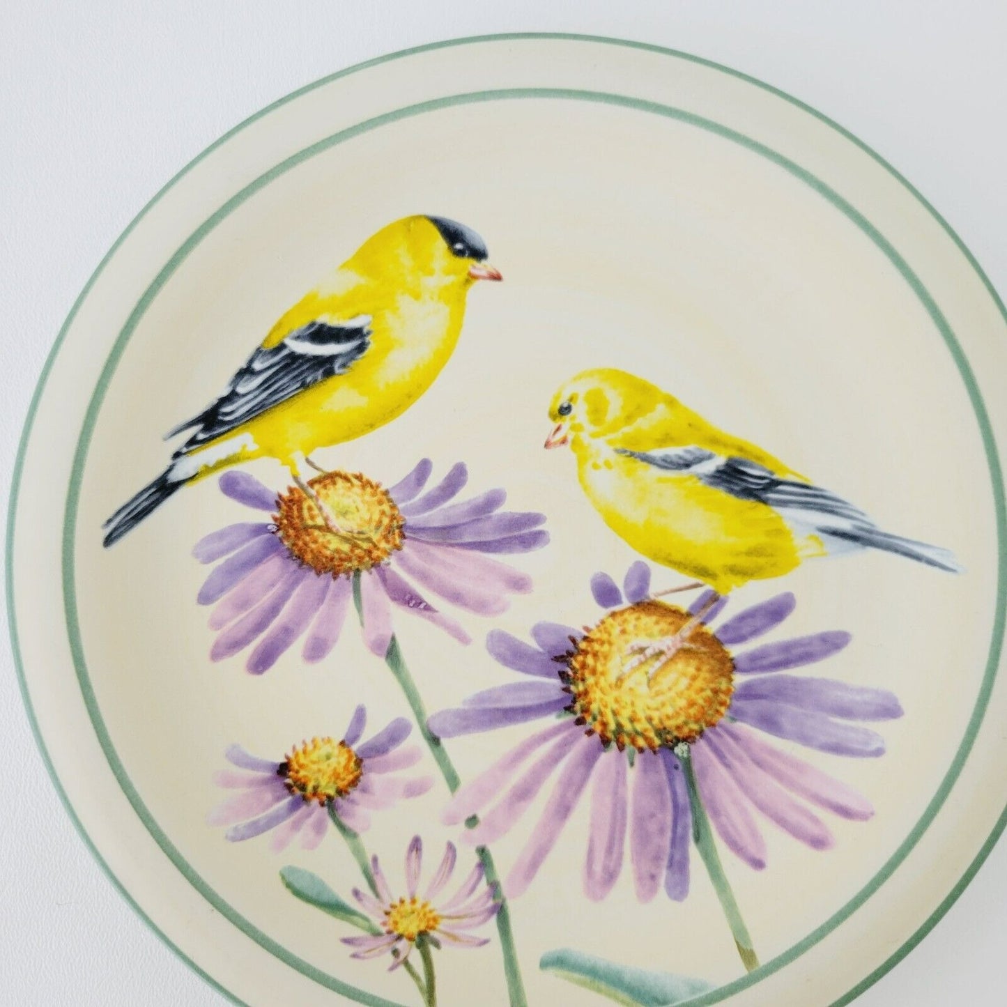 Lenox Summer Greetings Stoneware Salad Plate, Goldfinch Bird Design
