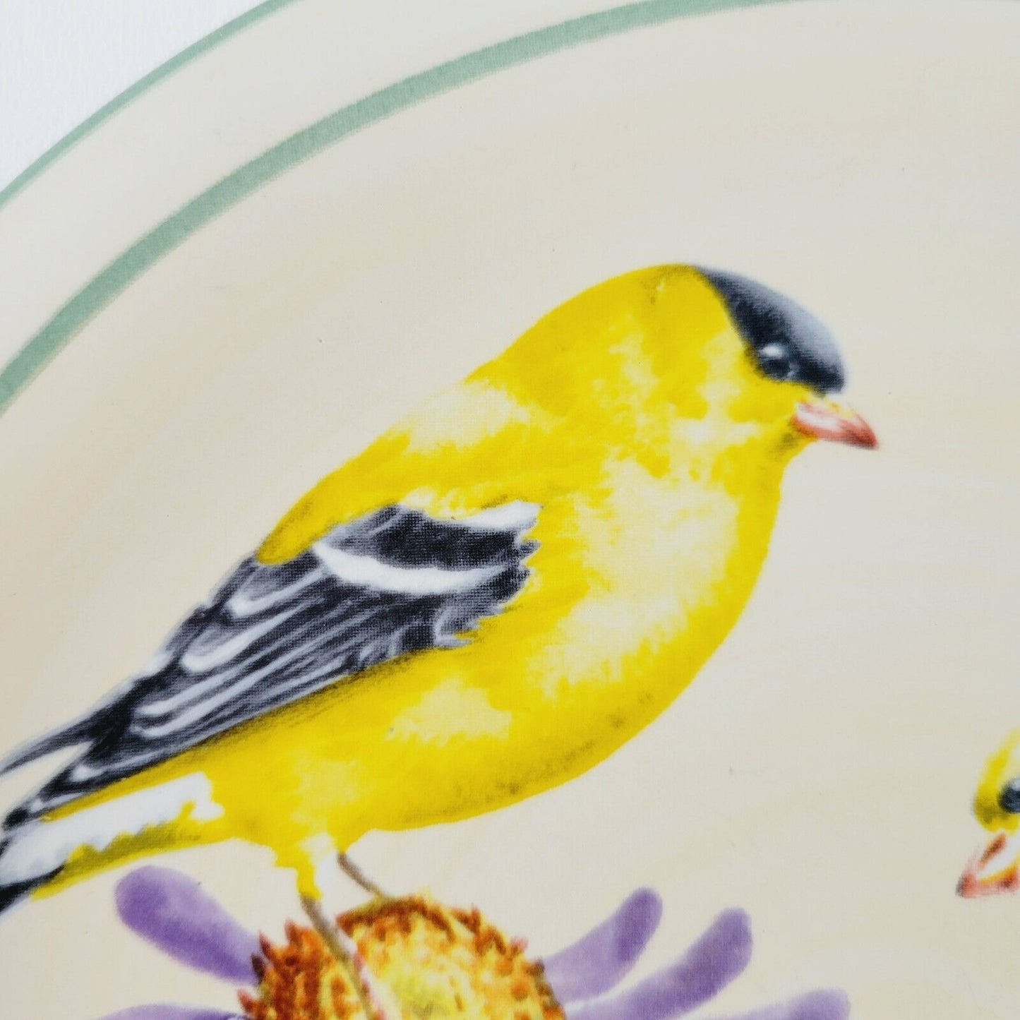 Lenox Summer Greetings Stoneware Salad Plate, Goldfinch Bird Design