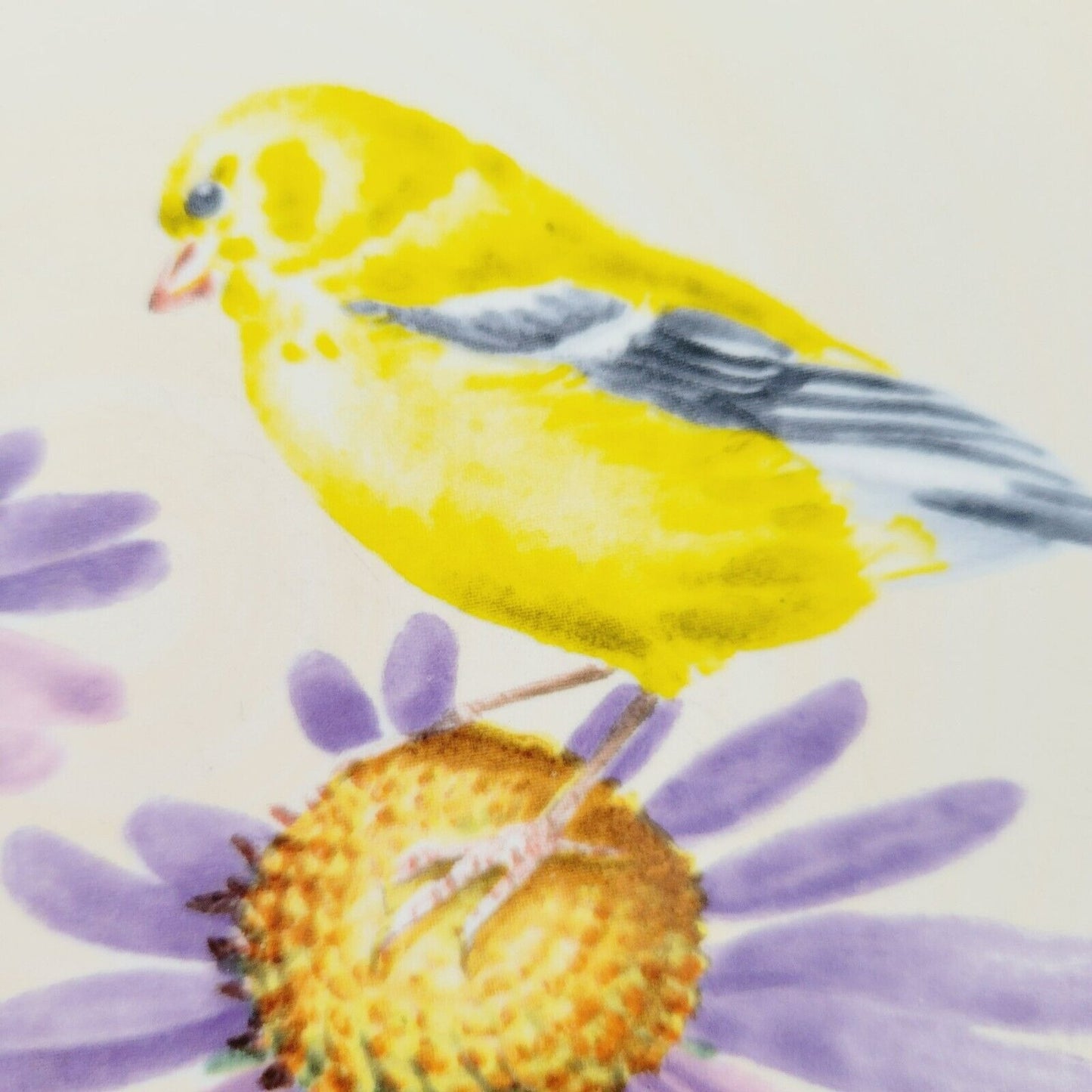 Lenox Summer Greetings Stoneware Salad Plate, Goldfinch Bird Design