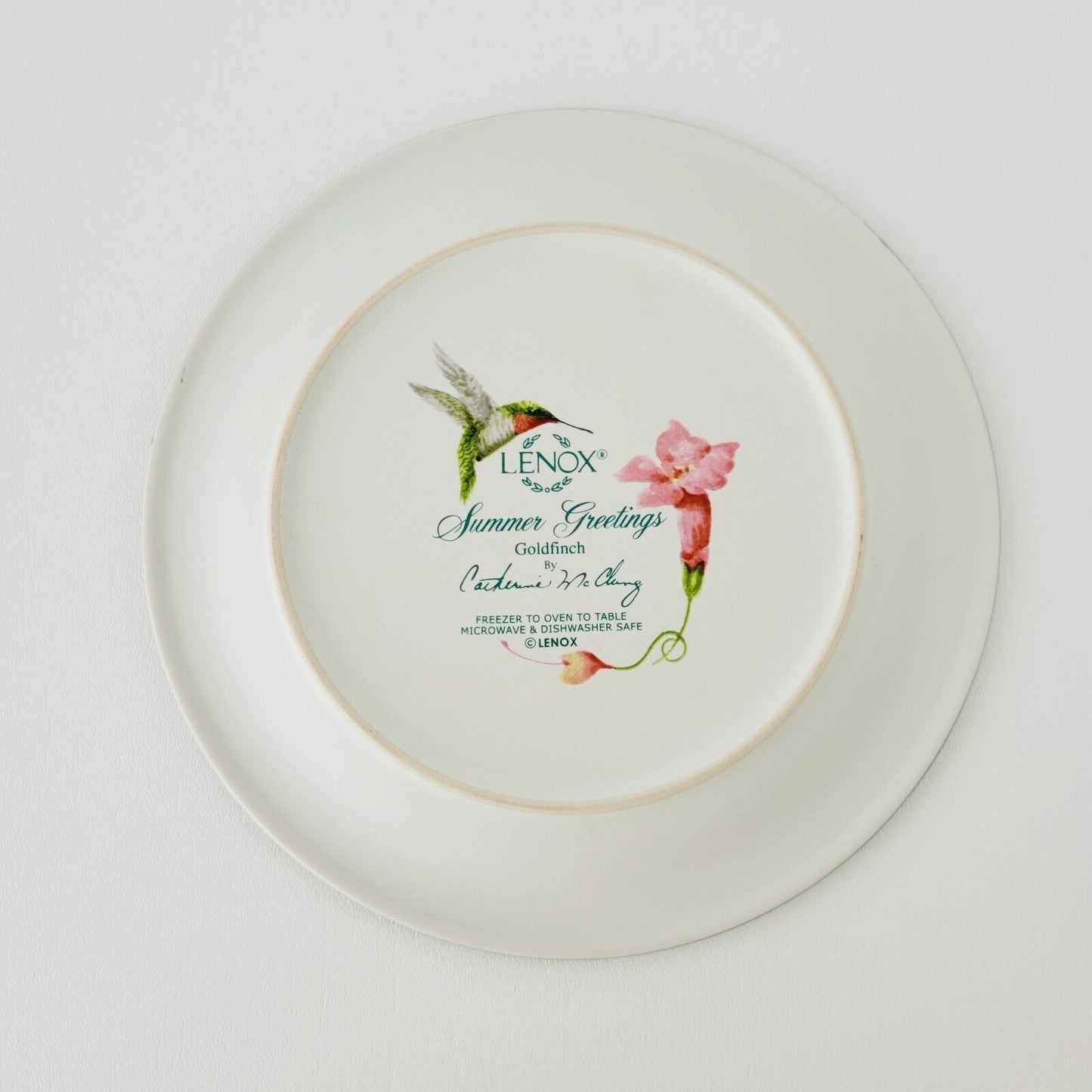 Lenox Summer Greetings Stoneware Salad Plate, Goldfinch Bird Design