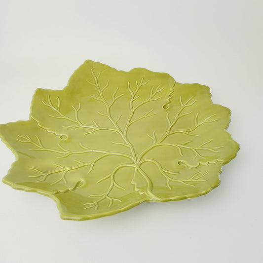 Olfaire Ceramic 14" Leaf Dish, Made in Portugal