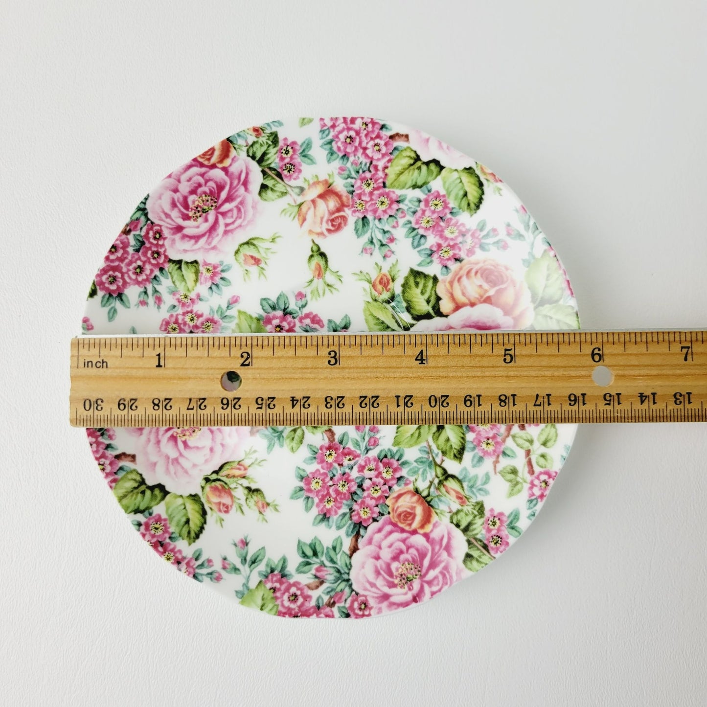 Fairmont Empress Rose Garden Teacup, Saucer & Plate, Pink Orange & Green Floral