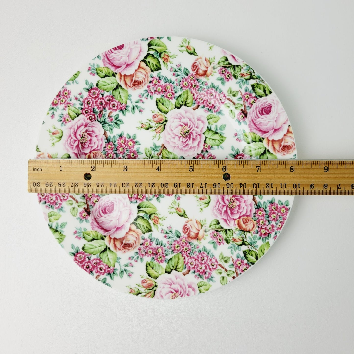 Fairmont Empress Rose Garden Teacup, Saucer & Plate, Pink Orange & Green Floral