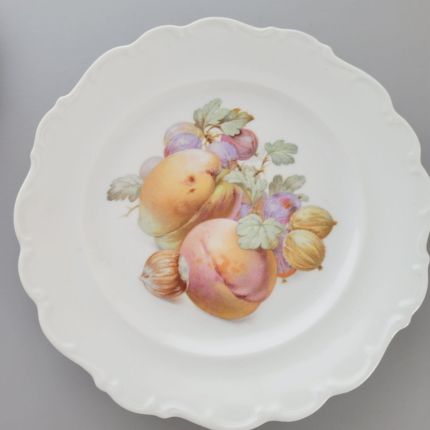 Schumann Fruit Design Salad Plate Set of 2, Embossed Edge, Made in Germany