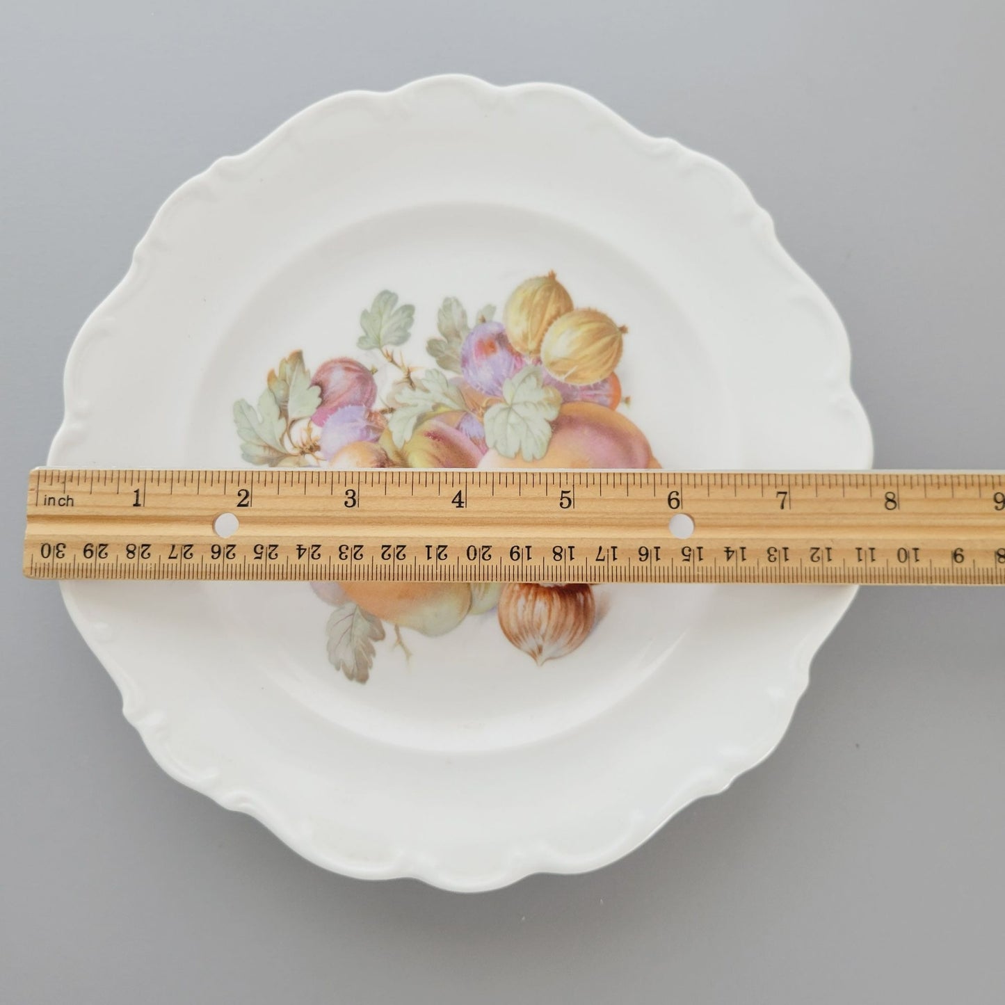 Schumann Fruit Design Salad Plate Set of 2, Embossed Edge, Made in Germany