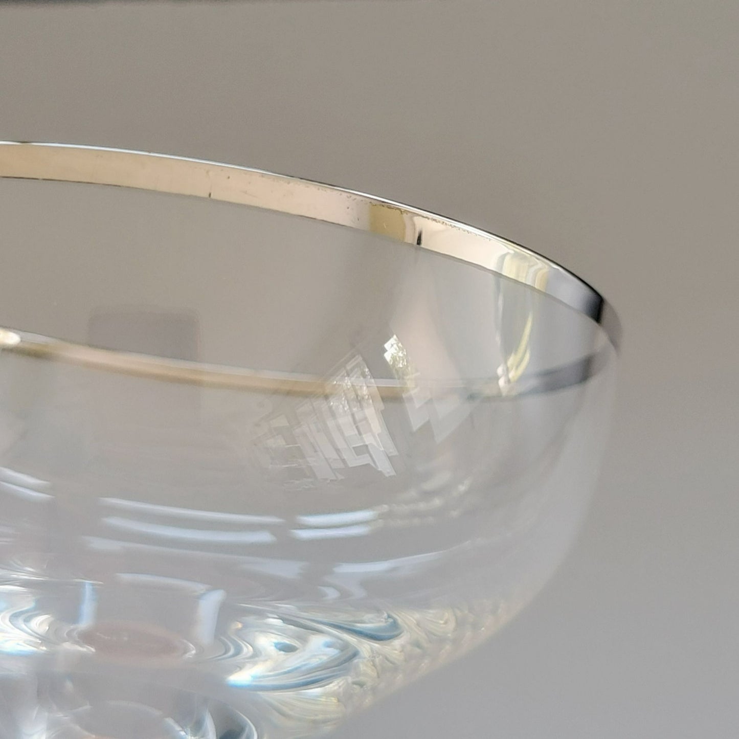 Lenox Weatherly Coupe Champagne Glasses, Set of 2, Platinum Trim, c1960-80s