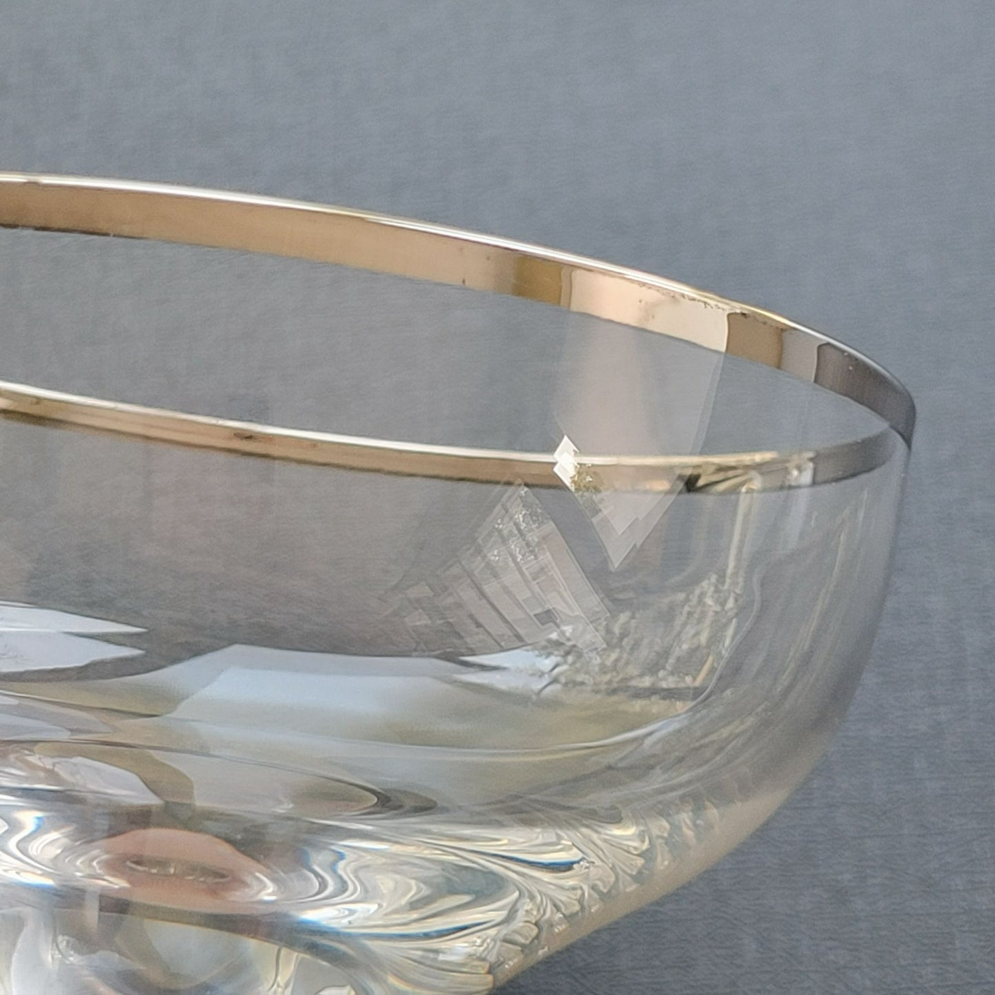 Lenox Weatherly Coupe Champagne Glasses, Set of 2, Platinum Trim, c1960-80s