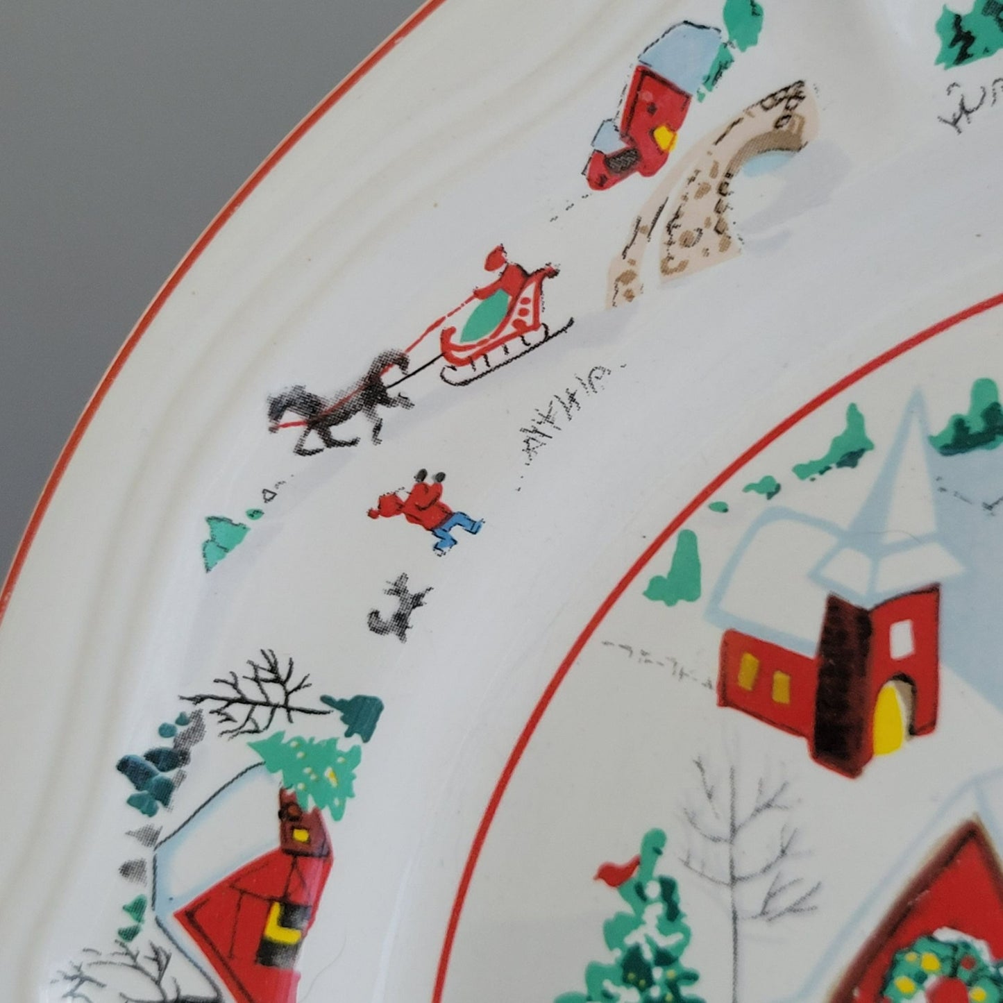 Farberware White Christmas Dinner Plate, Set of 2