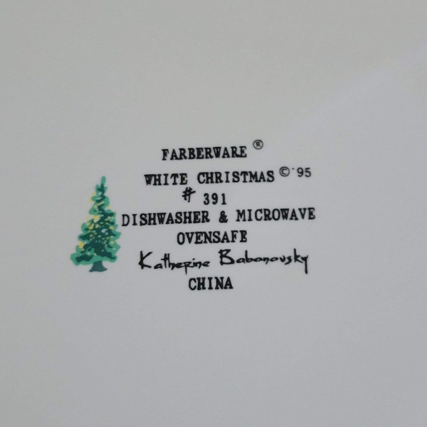 Farberware White Christmas Dinner Plate, Set of 2