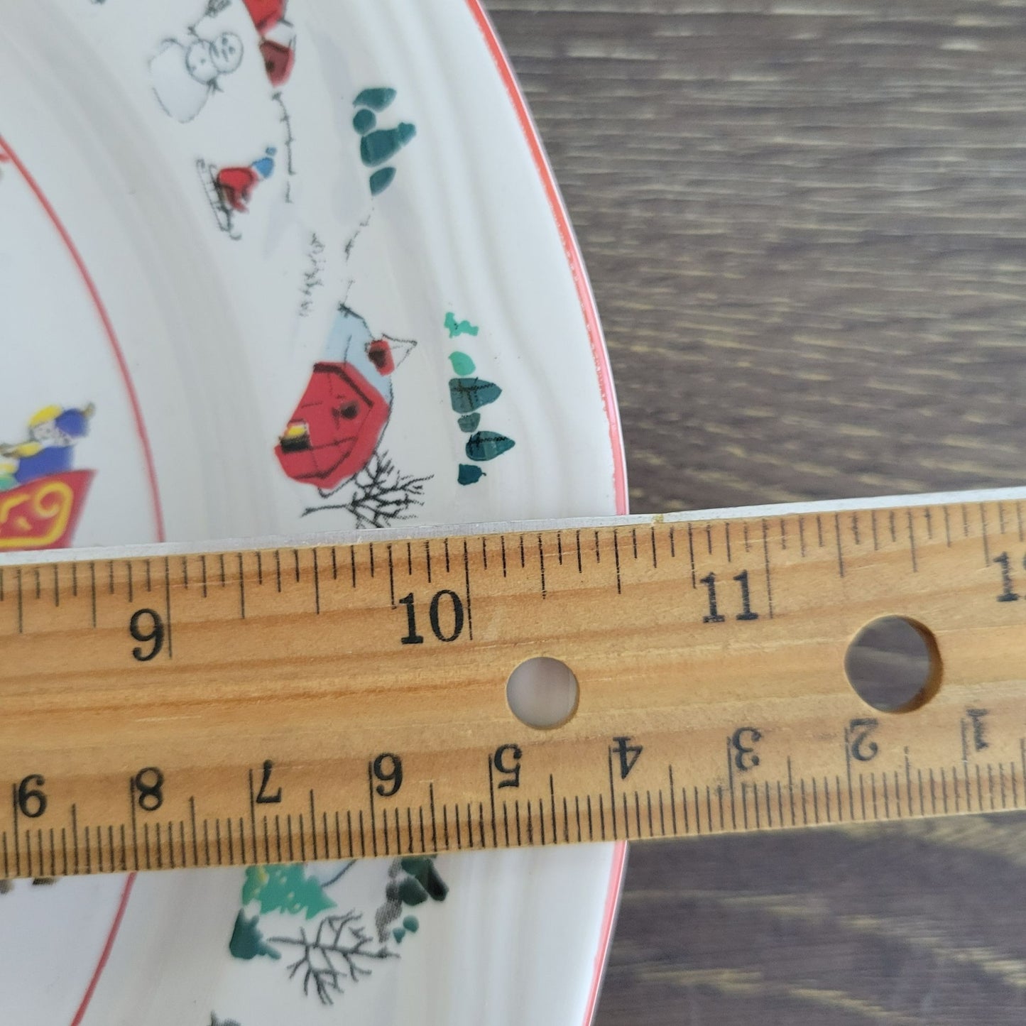 Farberware White Christmas Dinner Plate, Set of 2