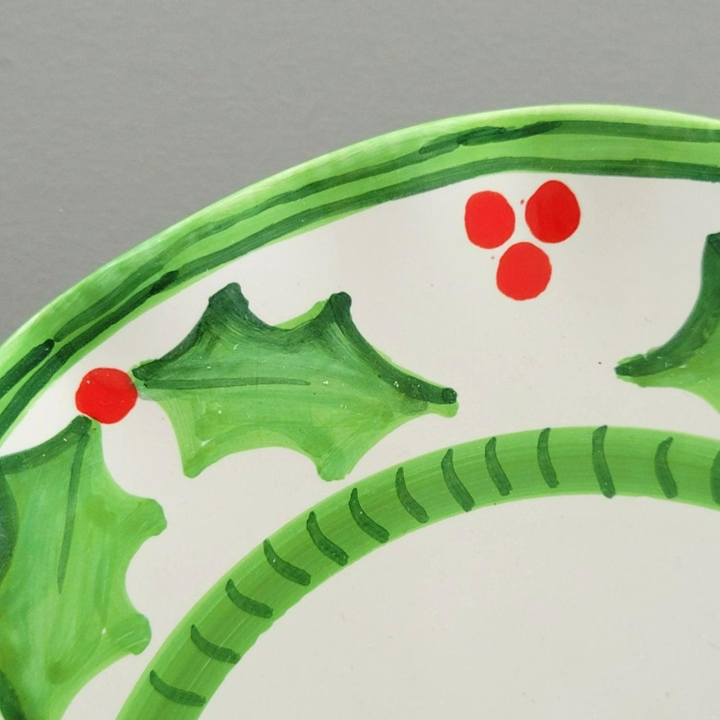 Anne Hathaway Holly Jolly Salad Plate, Italy c.2000-2005