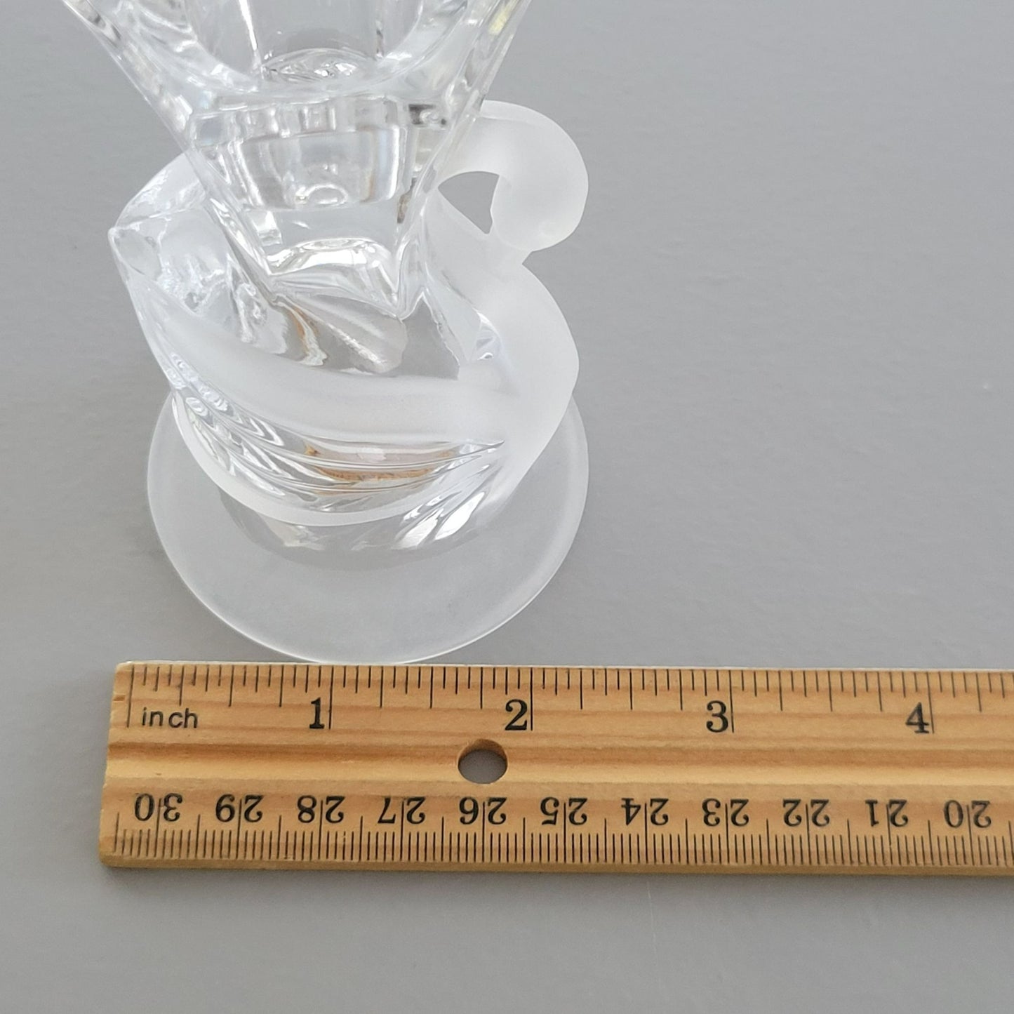 Crystal Swan Taper Candlestick Holder, SET of 2