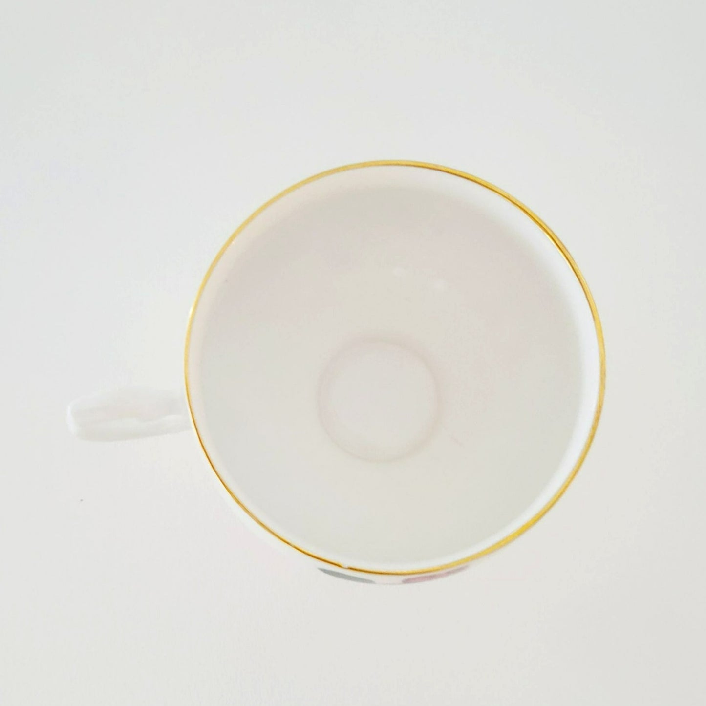 Royal Dover Burgundy Red Rose Teacup & Saucer, Footed with Gold Trim and Ribbed Edging, English Bone China