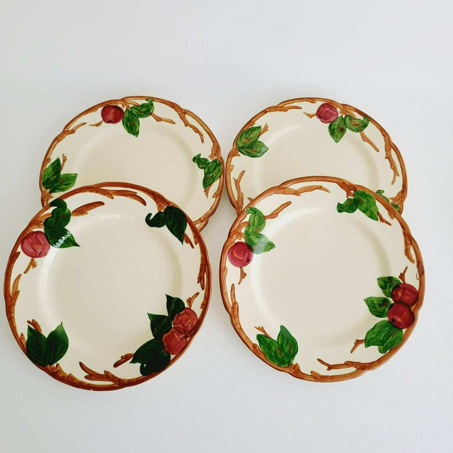 Franciscan Apple Dinner Plate Set of 4, FLAWED, USA Made