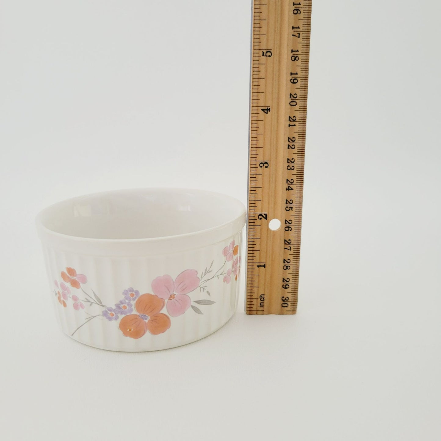 Galleria Collection Pink Floral Ramekin Bowl Set of 2, c.1985 Japan