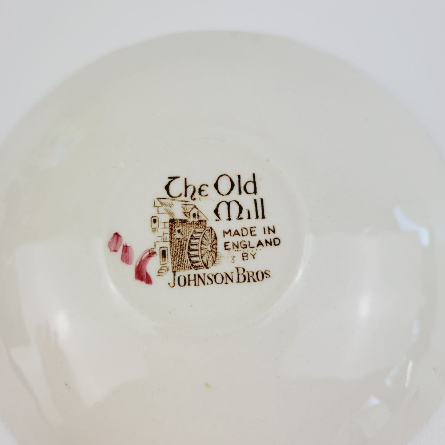 Johnson Bros The Old Mill Tea Cup & Saucer, Countryside Scene, c.1952-77 England