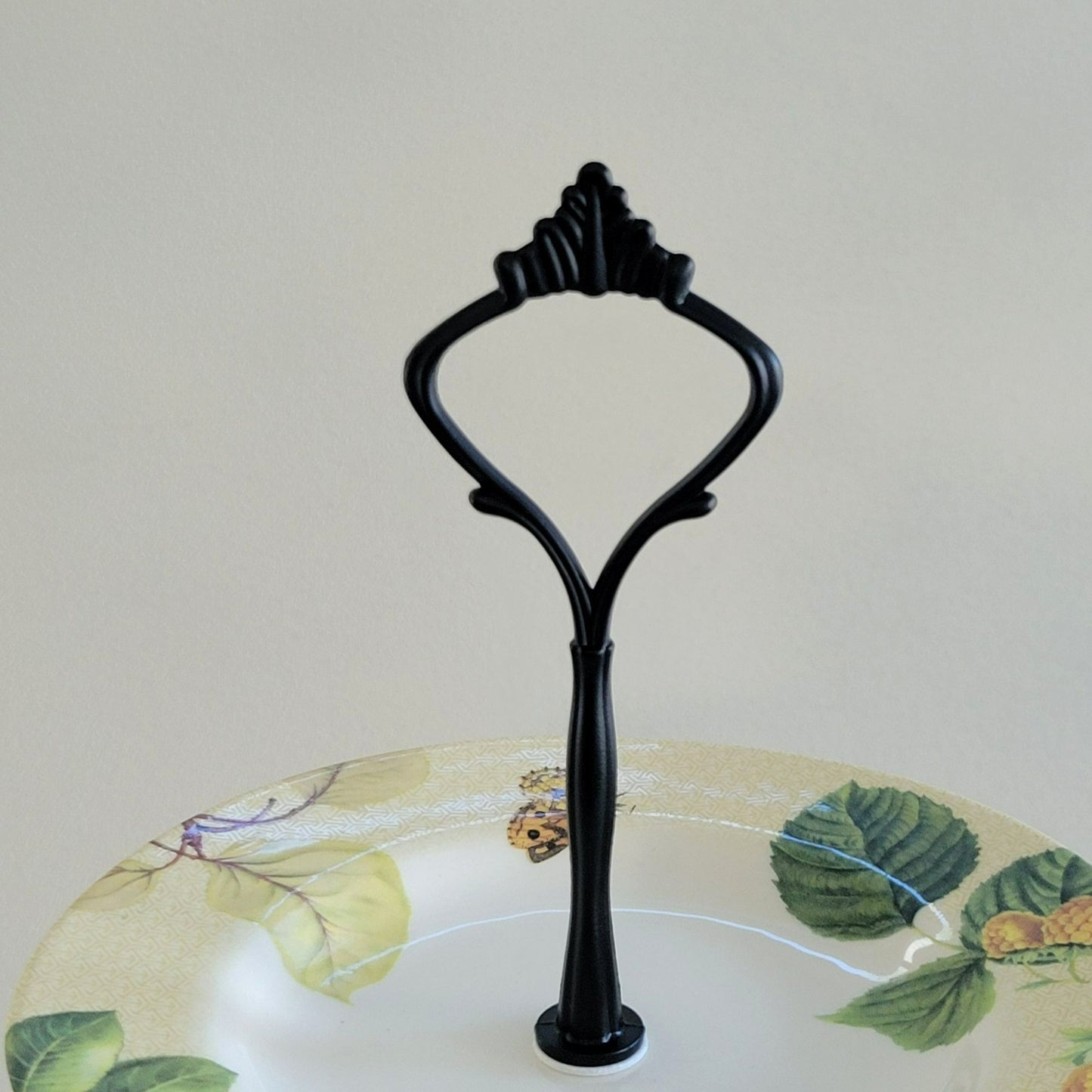 Mismatched 3 Tiered Dessert Stand, Made with Spode & Vintage Indiana Glass Plates