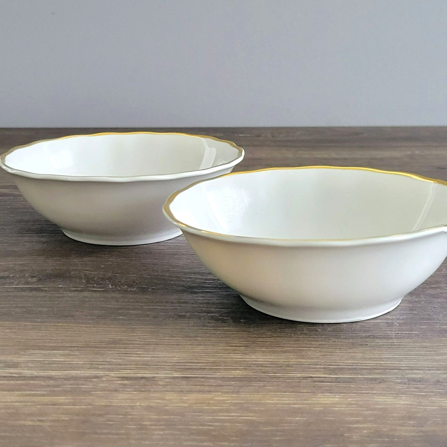 Favolina-Karolina Golden Wedding Berry Dessert Bowl Set of 2, Made in Poland