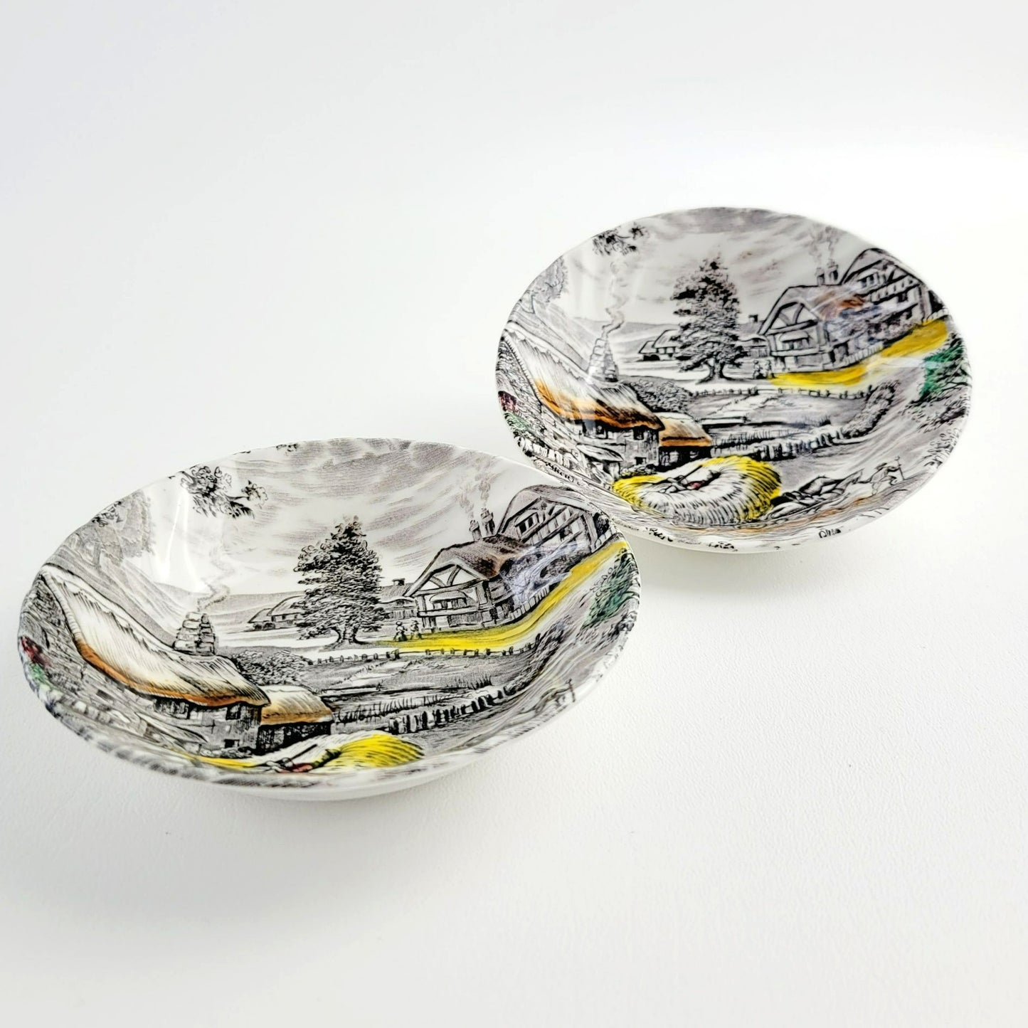 Staffordshire Yorkshire Dessert Bowl Set of 2, Made in England