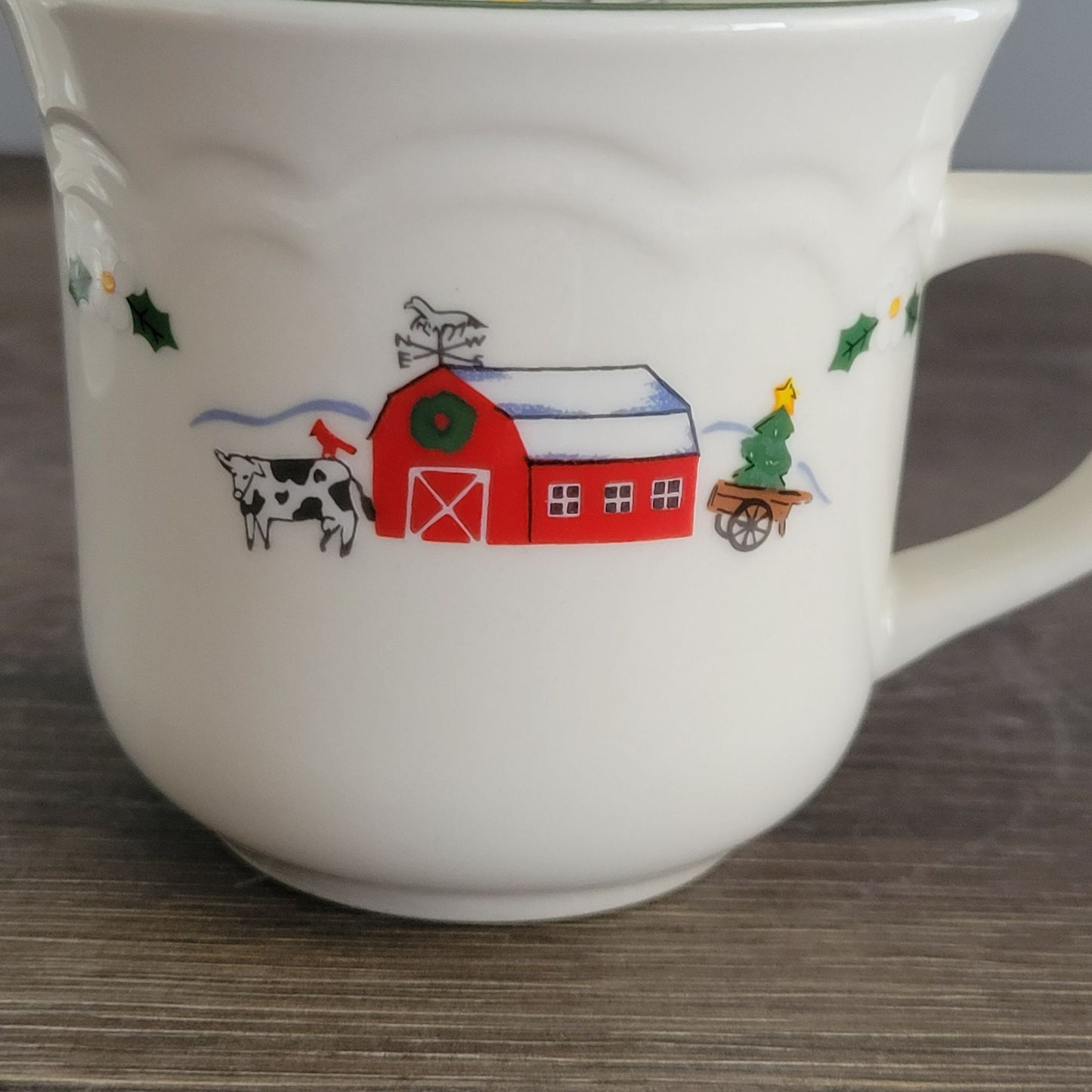 Pfaltzgraff Snow Village Cup & Saucer, 2 Sets, c.1990s