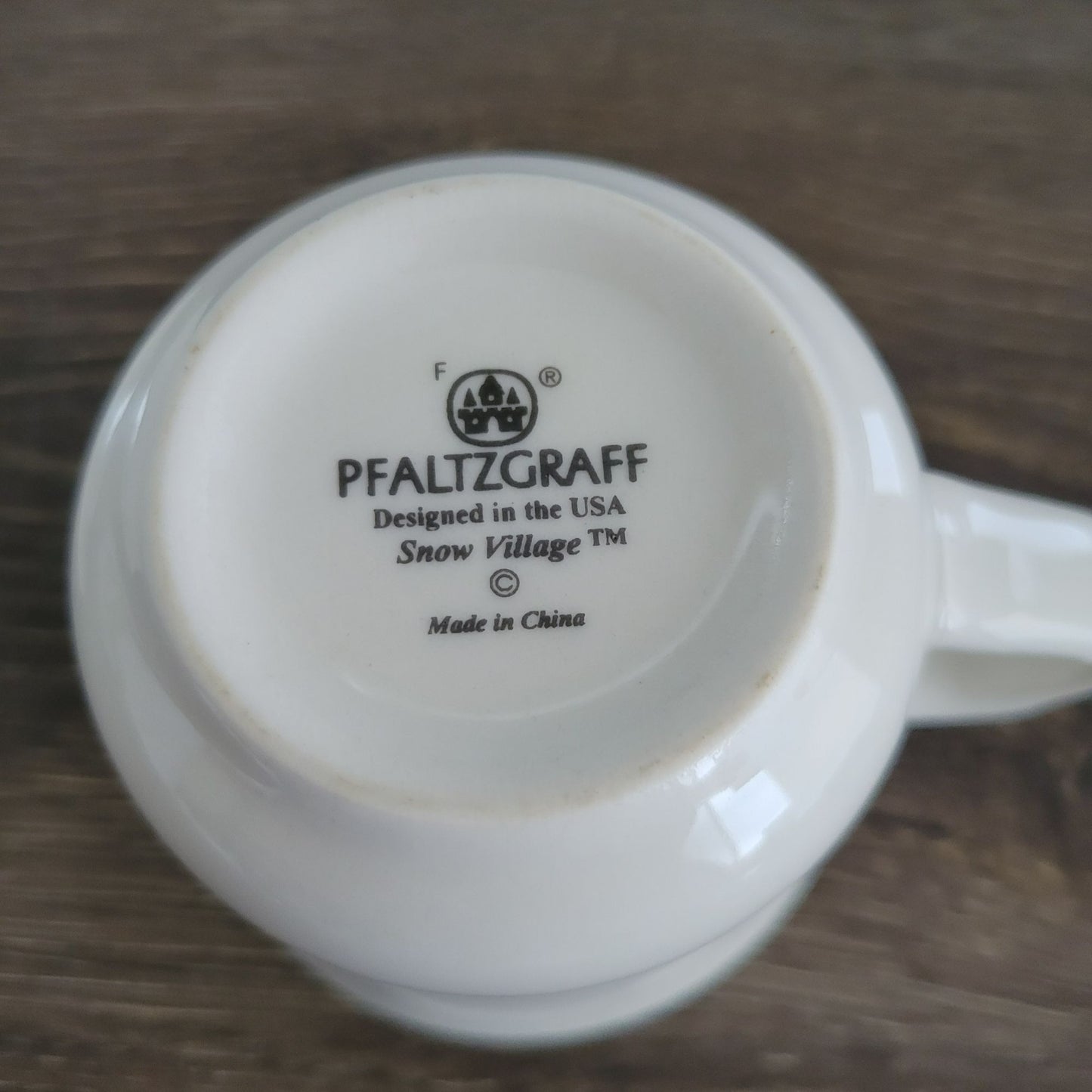 Pfaltzgraff Snow Village Cup & Saucer, 2 Sets, c.1990s