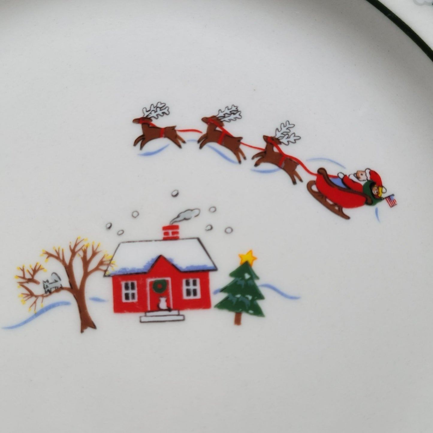 Pfaltzgraff Snow Village Luncheon Plate, Set of 2, c.1990s