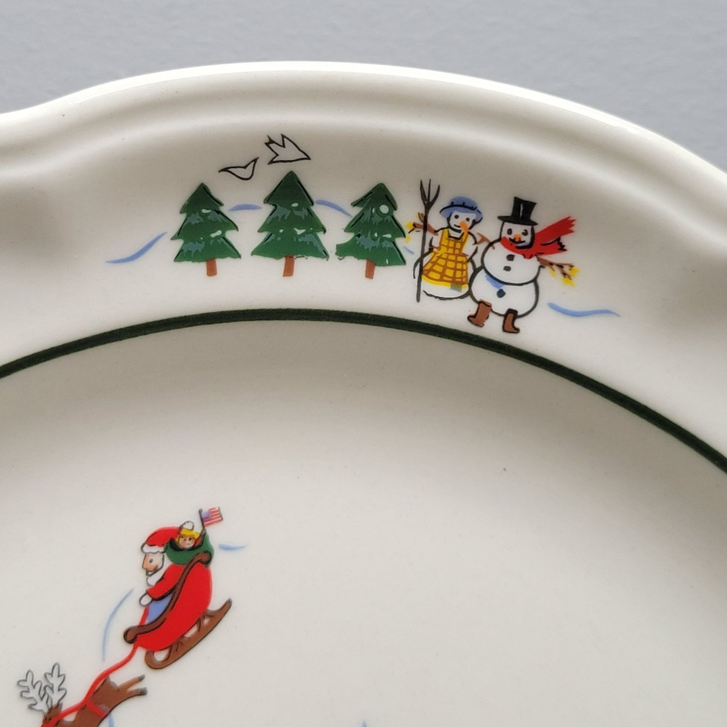 Pfaltzgraff Snow Village Luncheon Plate, Set of 2, c.1990s