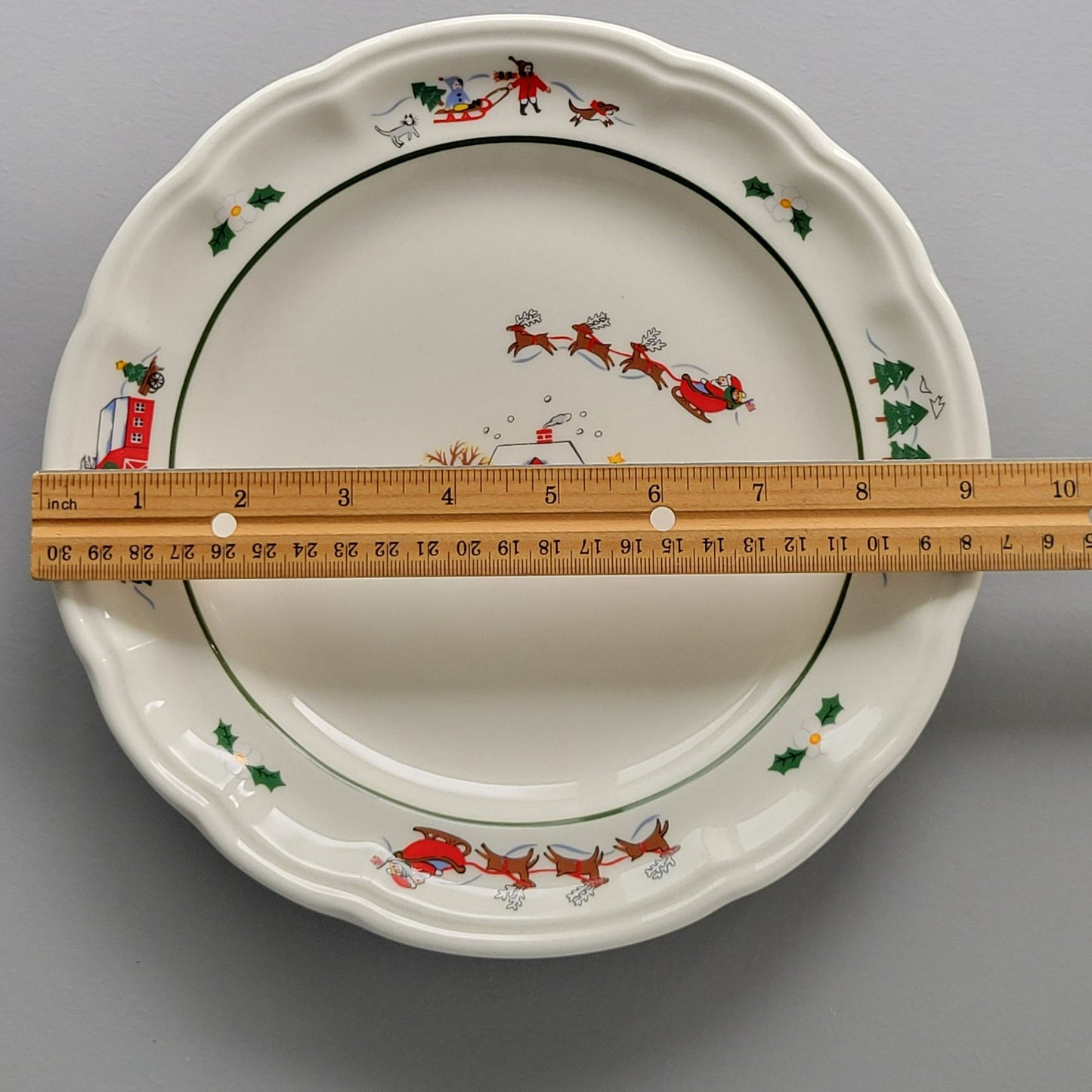 Pfaltzgraff Snow Village Luncheon Plate, Set of 2, c.1990s