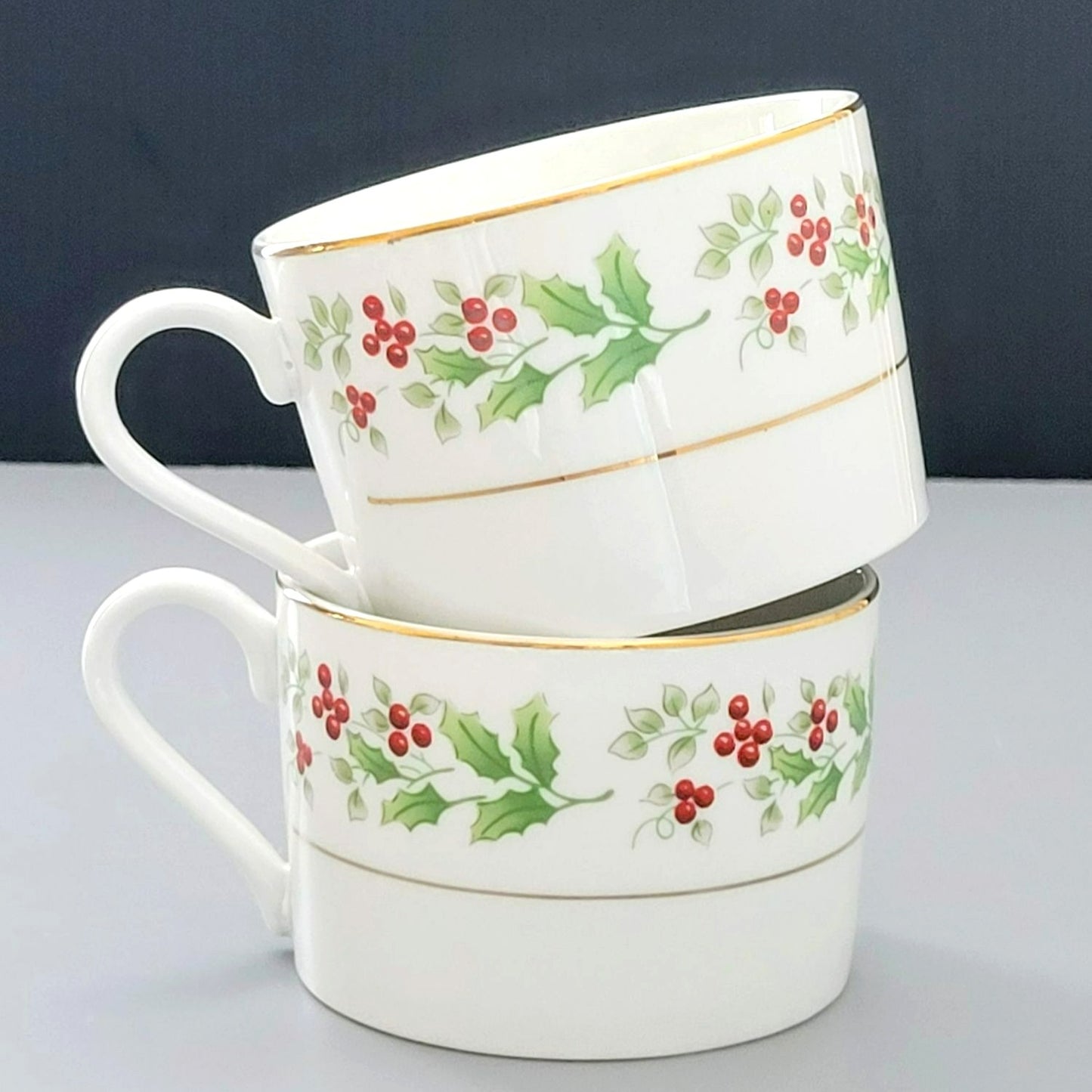 Gibson "Christmas Harmony" Flat Cup, Set of 2