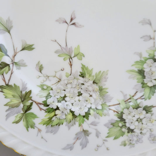 Franconia K&A Krautheim Hawthorn Dinner Plate, Gadroon Border, c.1964-75 Germany