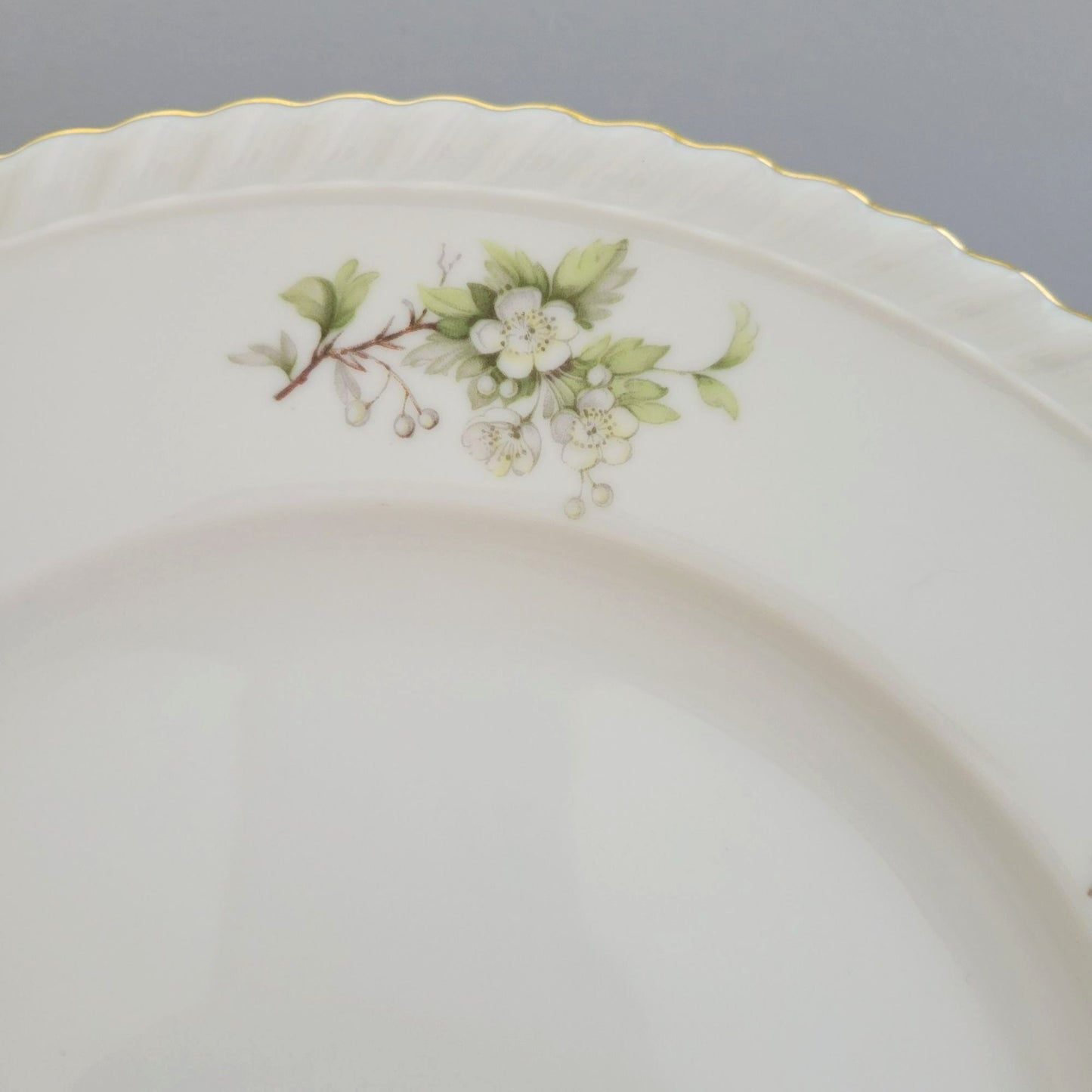 Franconia K&A Krautheim Hawthorn Dinner Plate, Gadroon Border, c.1964-75 Germany