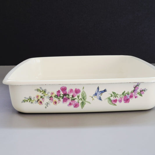 Pfaltzgraff Cape May 10" Rectangular Metal Baker, c1990s